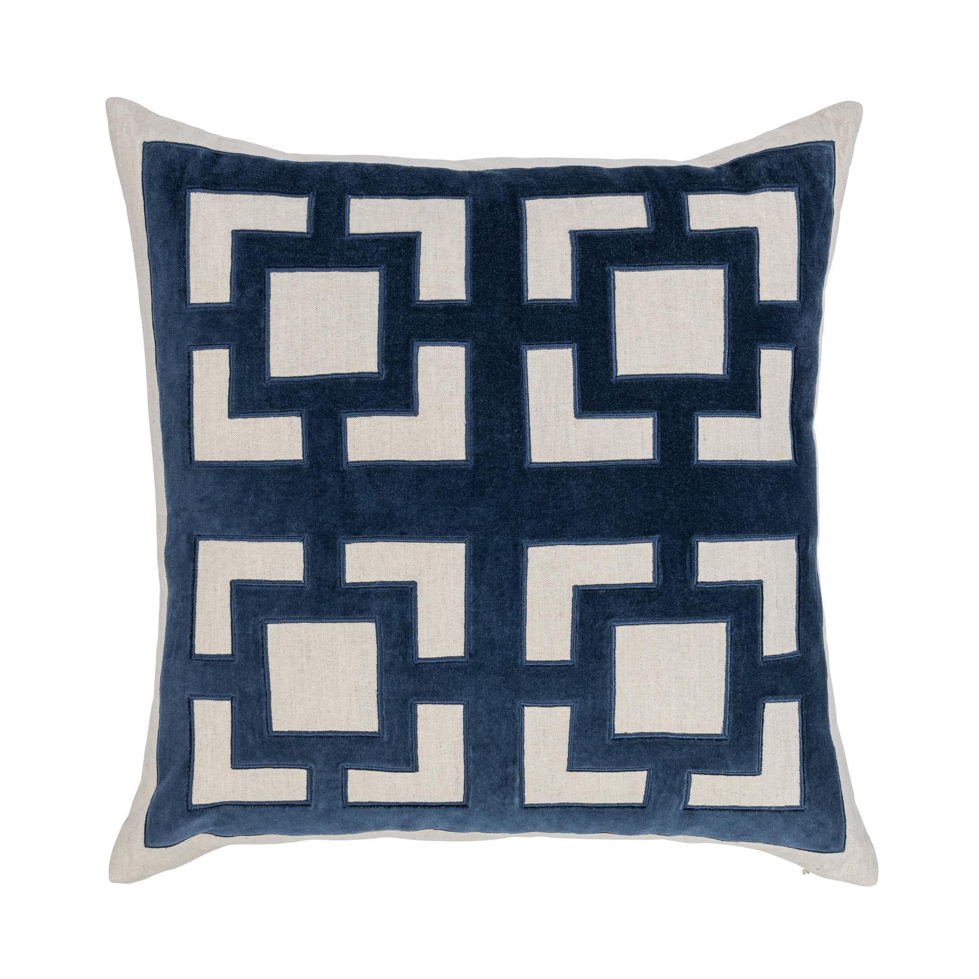 NV Corbin Navy Blue 22x22 Throw Pillow (Set of 2) - Ornate Home