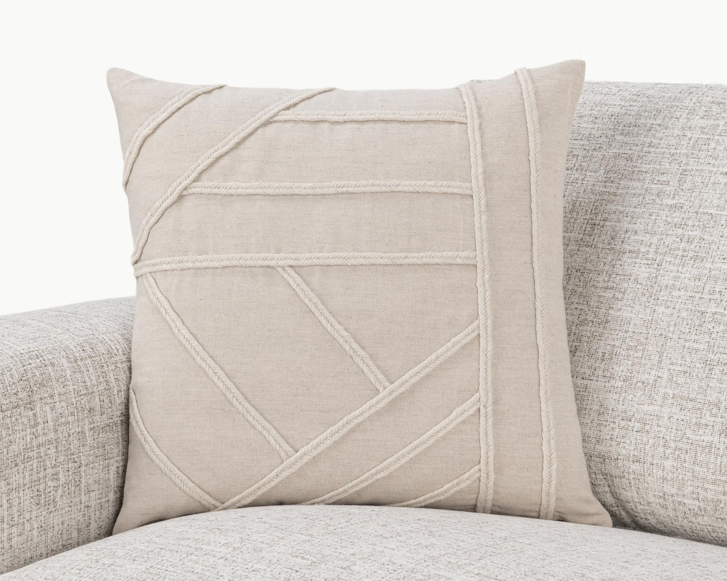 NV Langdon Natural Multiple Sizes 20x20 Throw Pillow (Set of 2) - Ornate Home