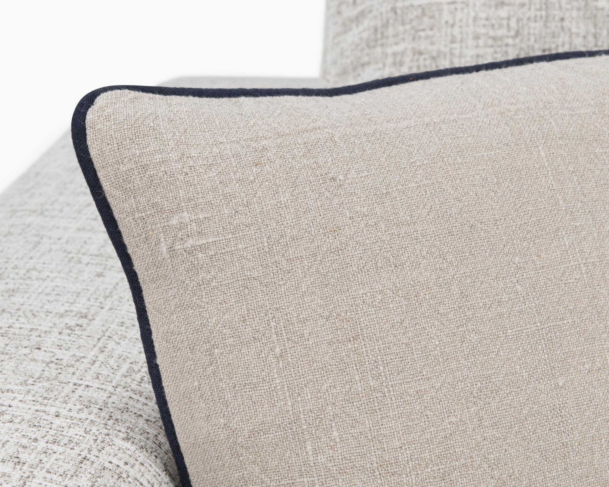 NV Newport Natural/Navy Multiple Sizes Throw Pillow (Set of 2) - Ornate Home