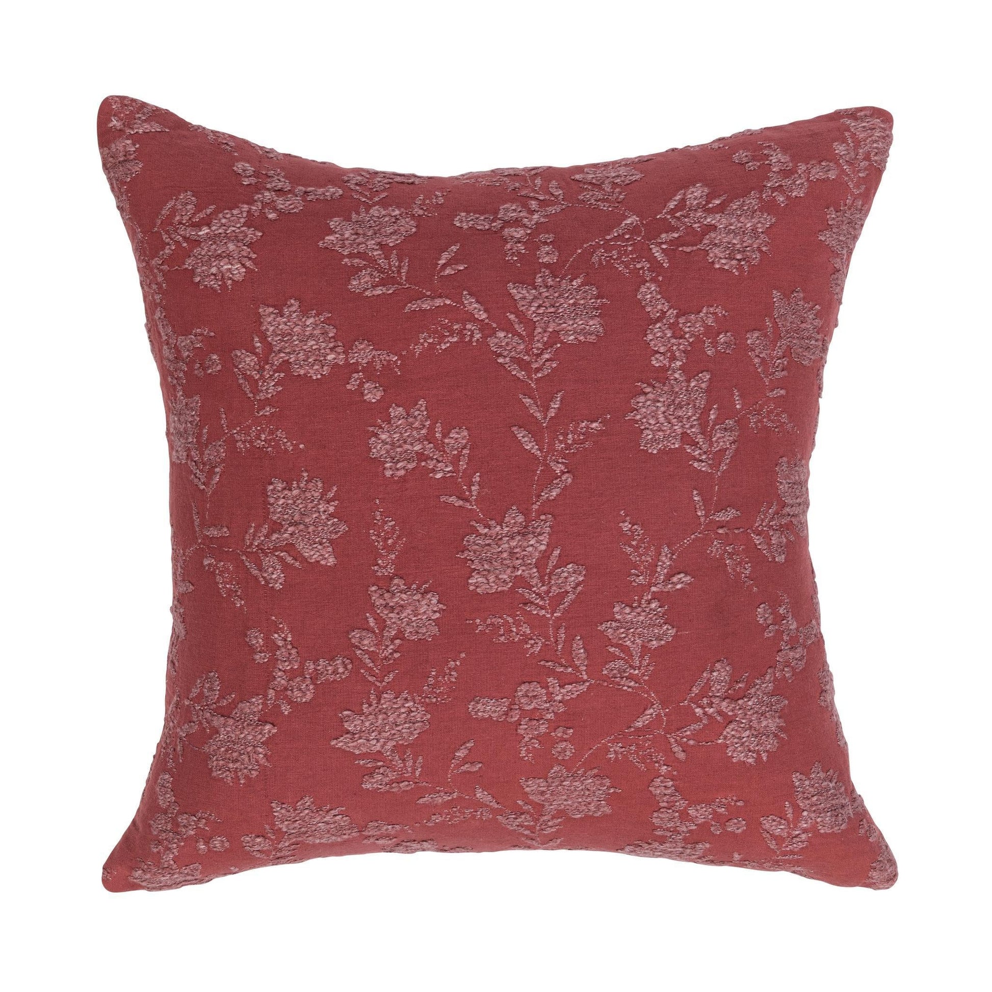 NV Rosecliff Burgundy Red Multiple Sizes 22x22 Throw Pillow (Set of 2) - Ornate Home