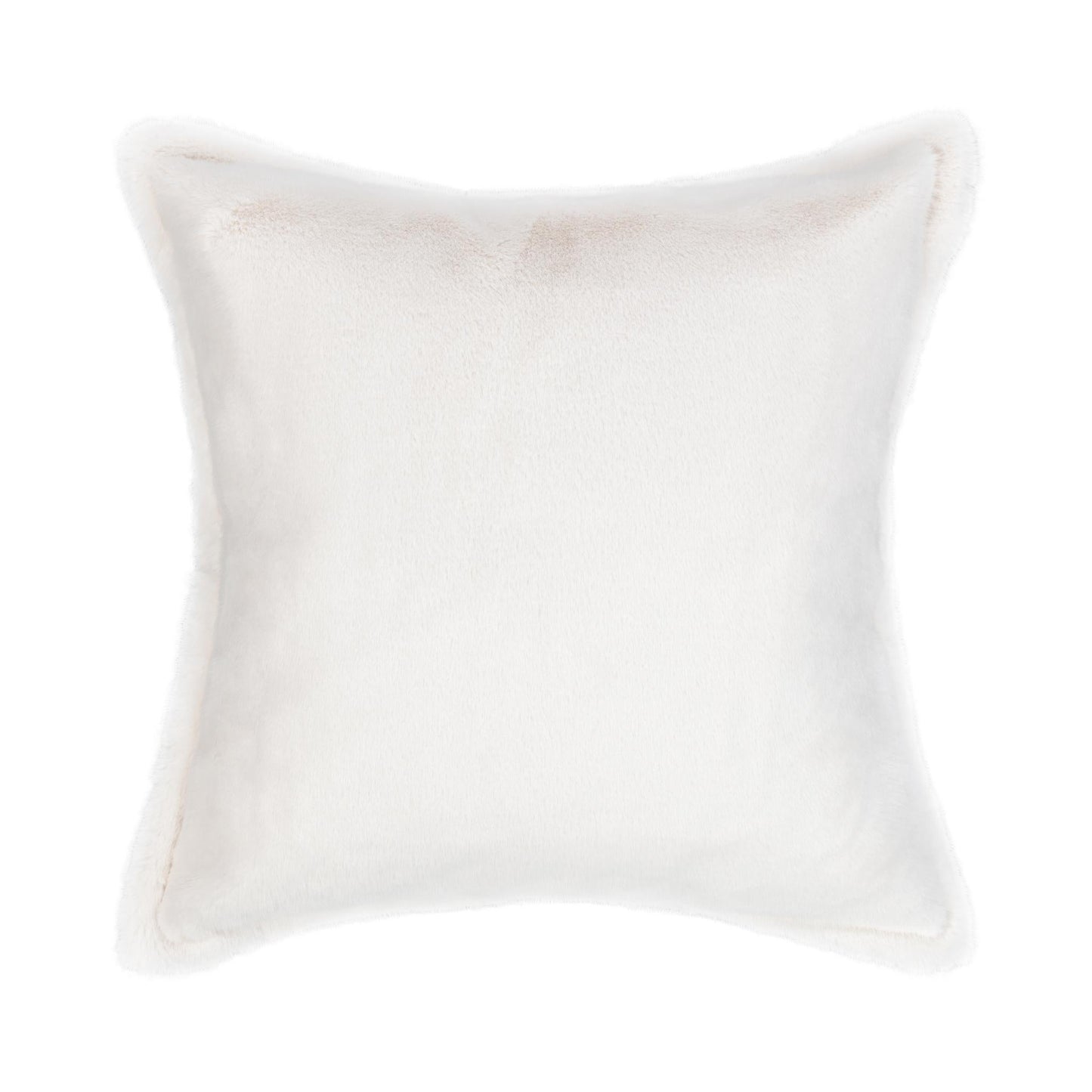 NV Taiga Ivory Faux Fur Multiple Sizes 22x22 Throw Pillow (Set of 2) - Ornate Home