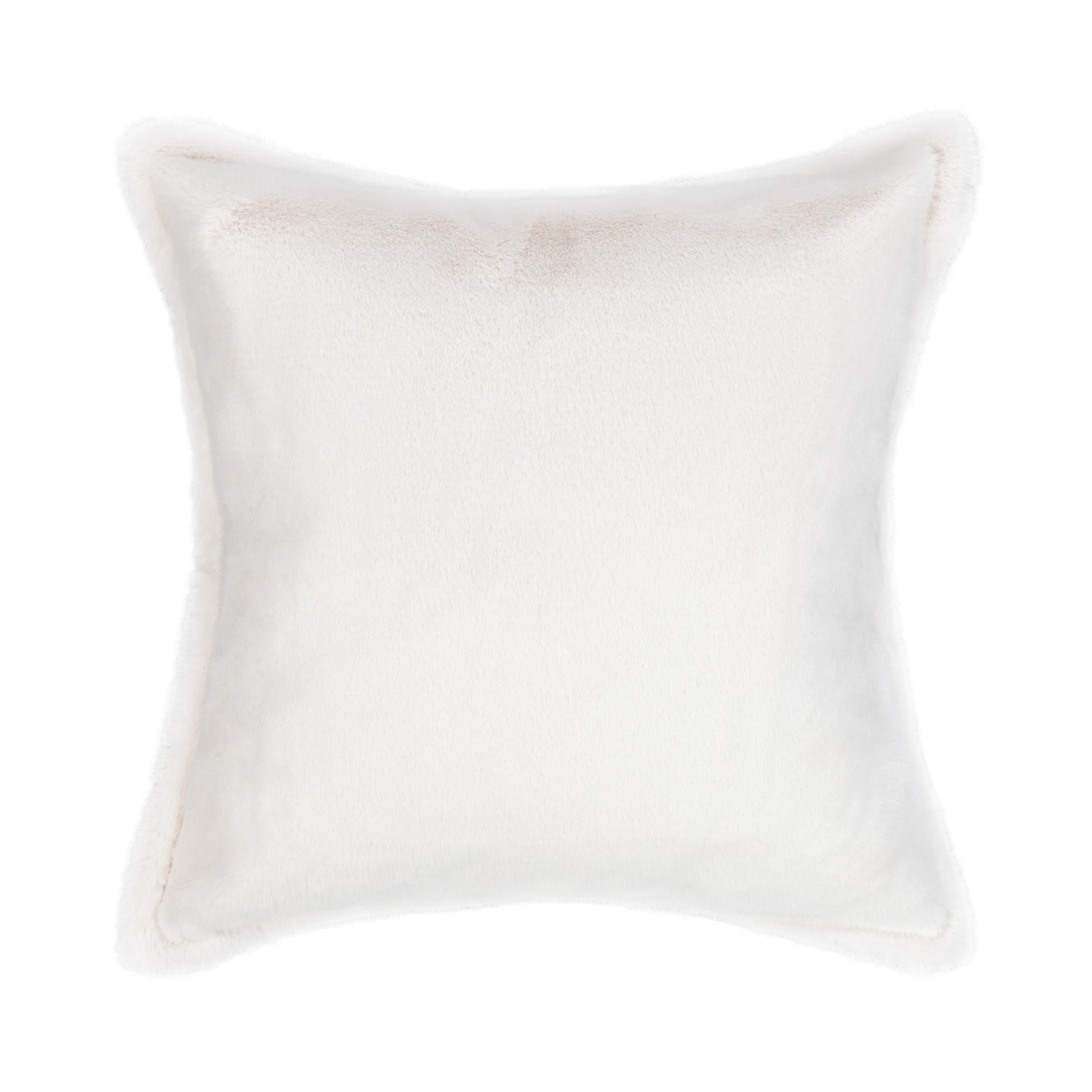 NV Taiga Ivory Faux Fur Multiple Sizes 22x22 Throw Pillow (Set of 2) - Ornate Home