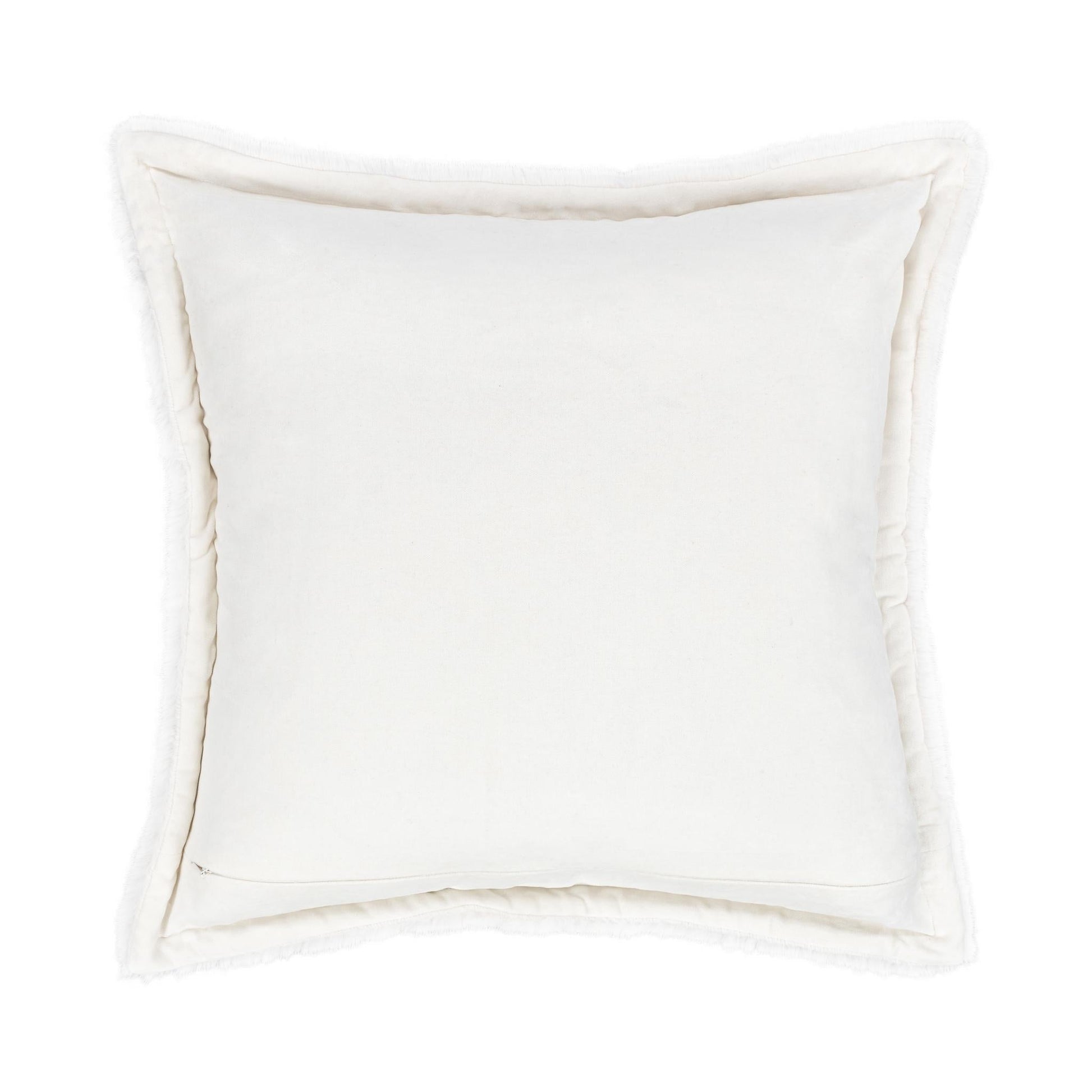 NV Taiga Ivory Faux Fur Multiple Sizes 22x22 Throw Pillow (Set of 2) - Ornate Home