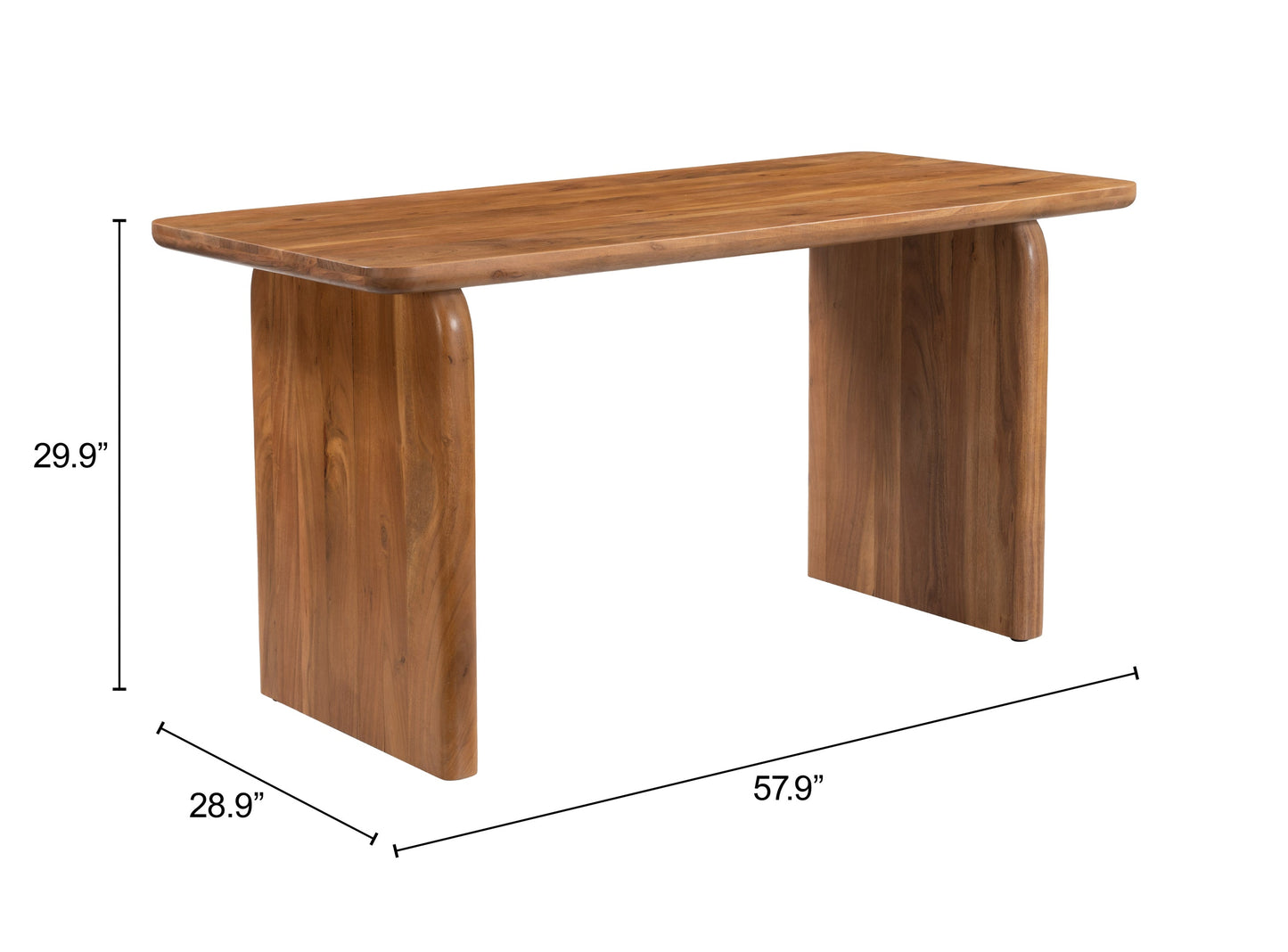 Naboo Walnut Desk - Ornate Home