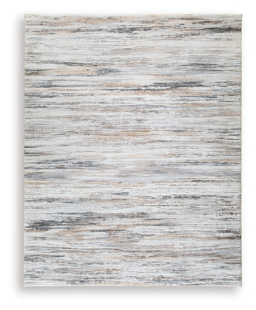 Nace Gray/Brown/White Memory Foam Large Rug- Viva Furn