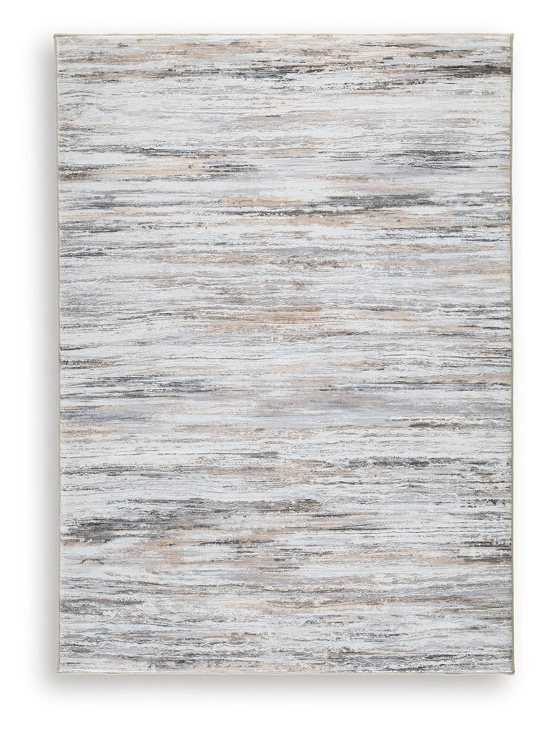 Nace Gray/Brown/White Memory Foam Medium Rug- Viva Furn
