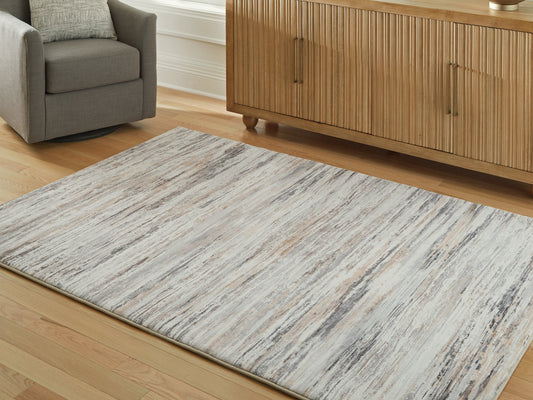 Nace Gray/Brown/White Memory Foam Medium Rug- Viva Furn