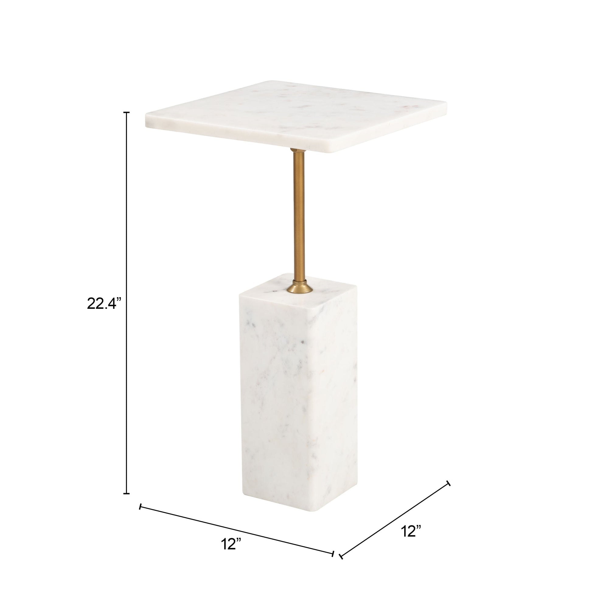 Naht White Side Table - Ornate Home