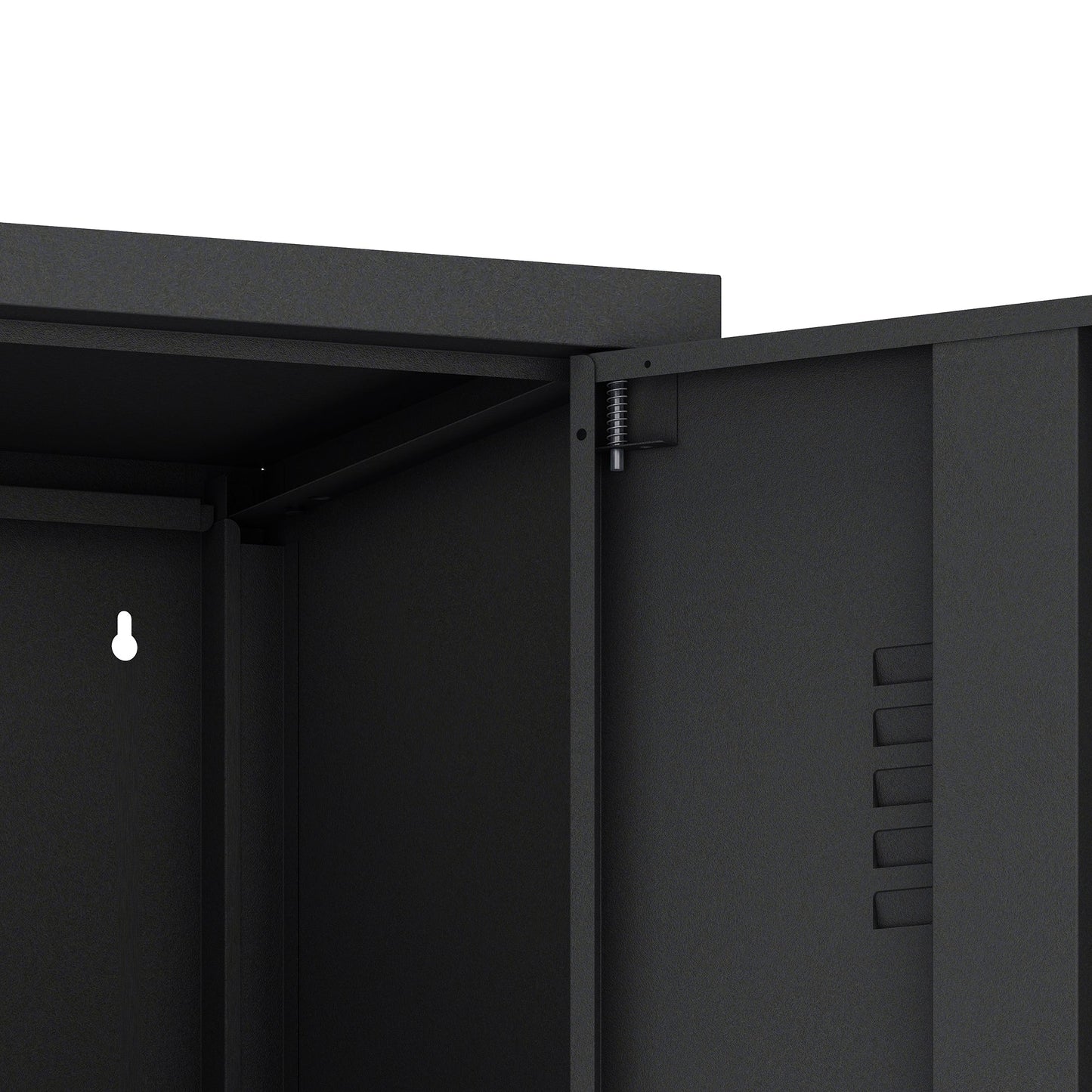 Naomi 15" Single Locker Storage Cabinet in Black - Ornate Home