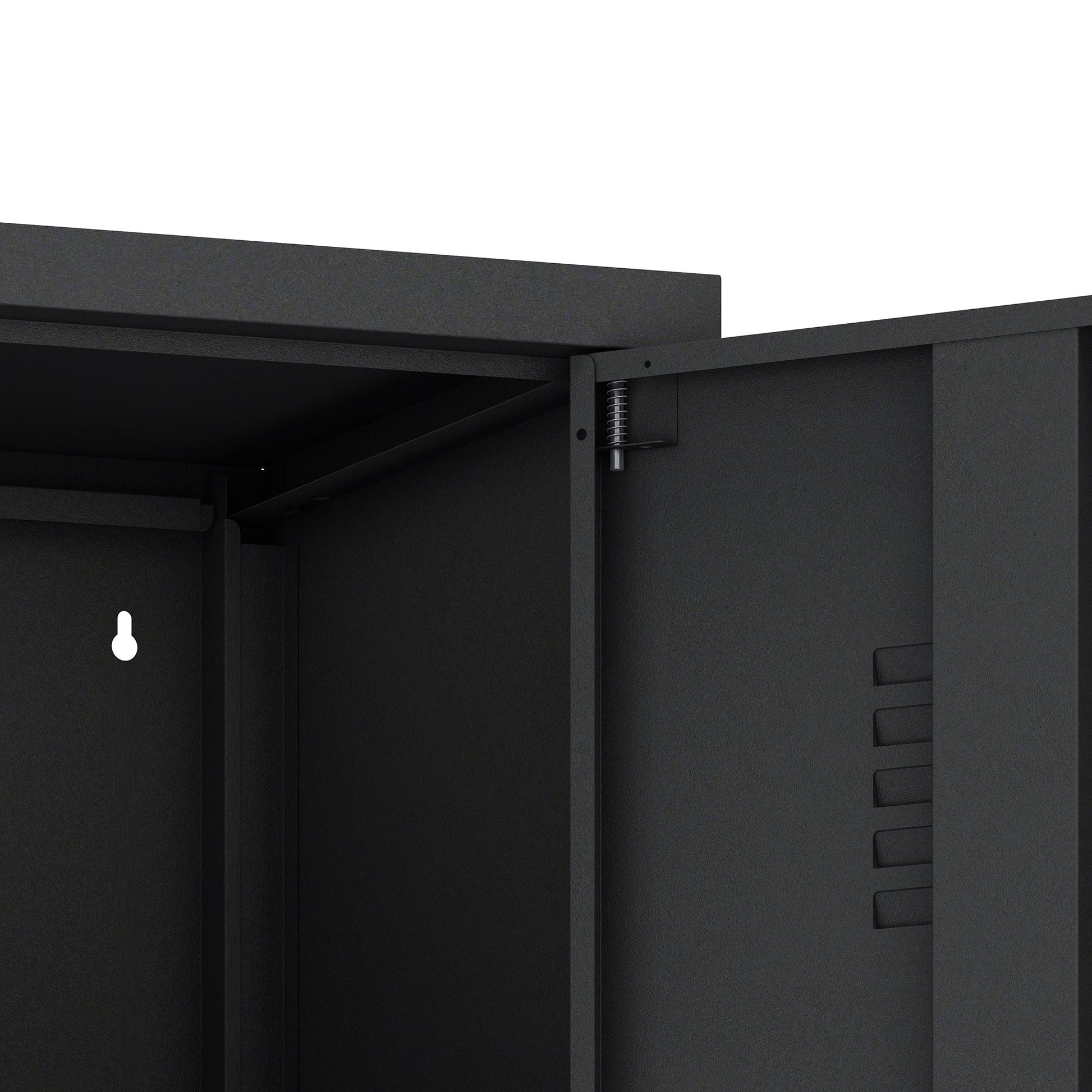 Naomi 15" Single Locker Storage Cabinet in Black - Ornate Home