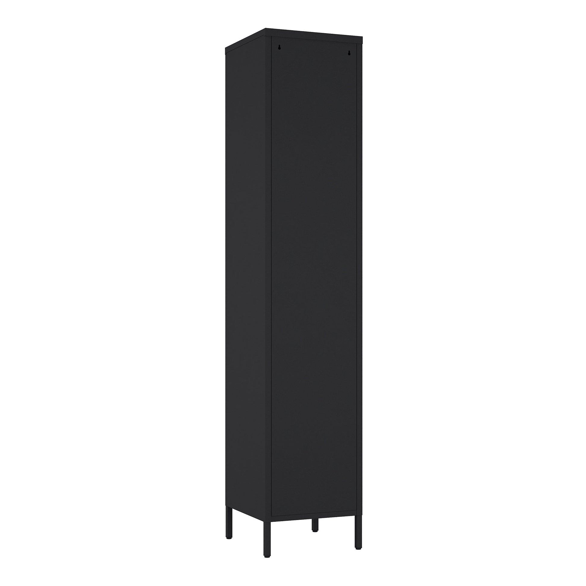 Naomi 15" Single Locker Storage Cabinet in Black - Ornate Home