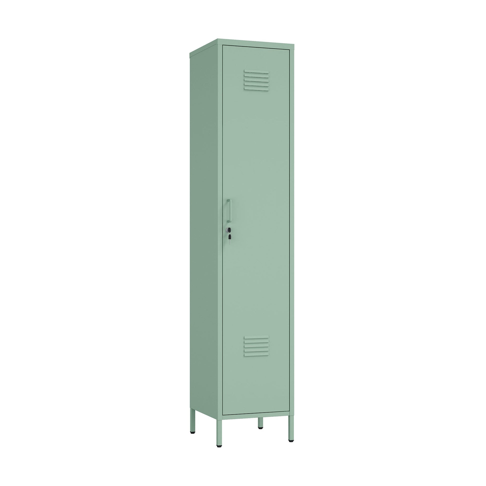 Naomi 15" Single Locker Storage Cabinet in Green - Ornate Home