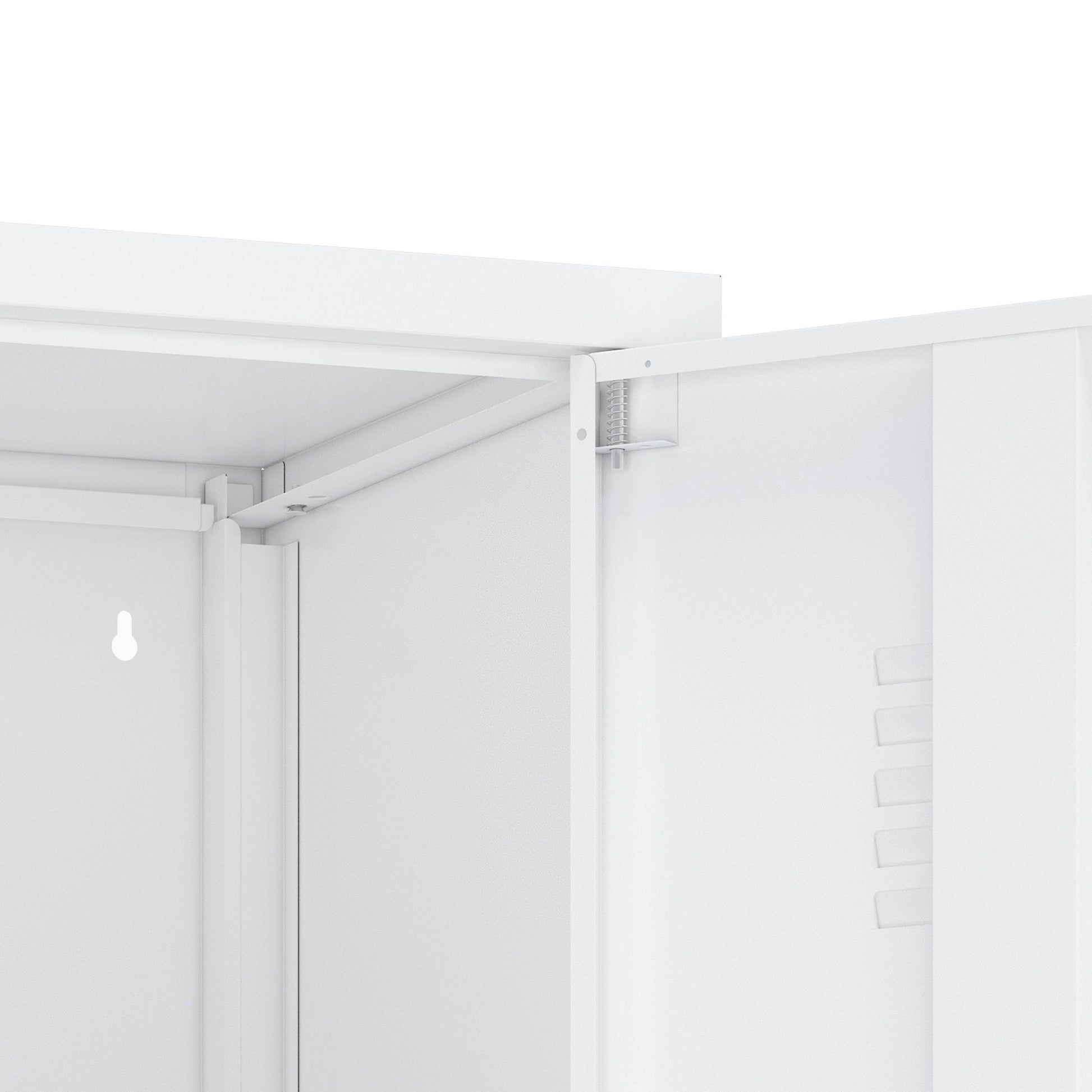 Naomi 15" Single Locker Storage Cabinet in White - Ornate Home