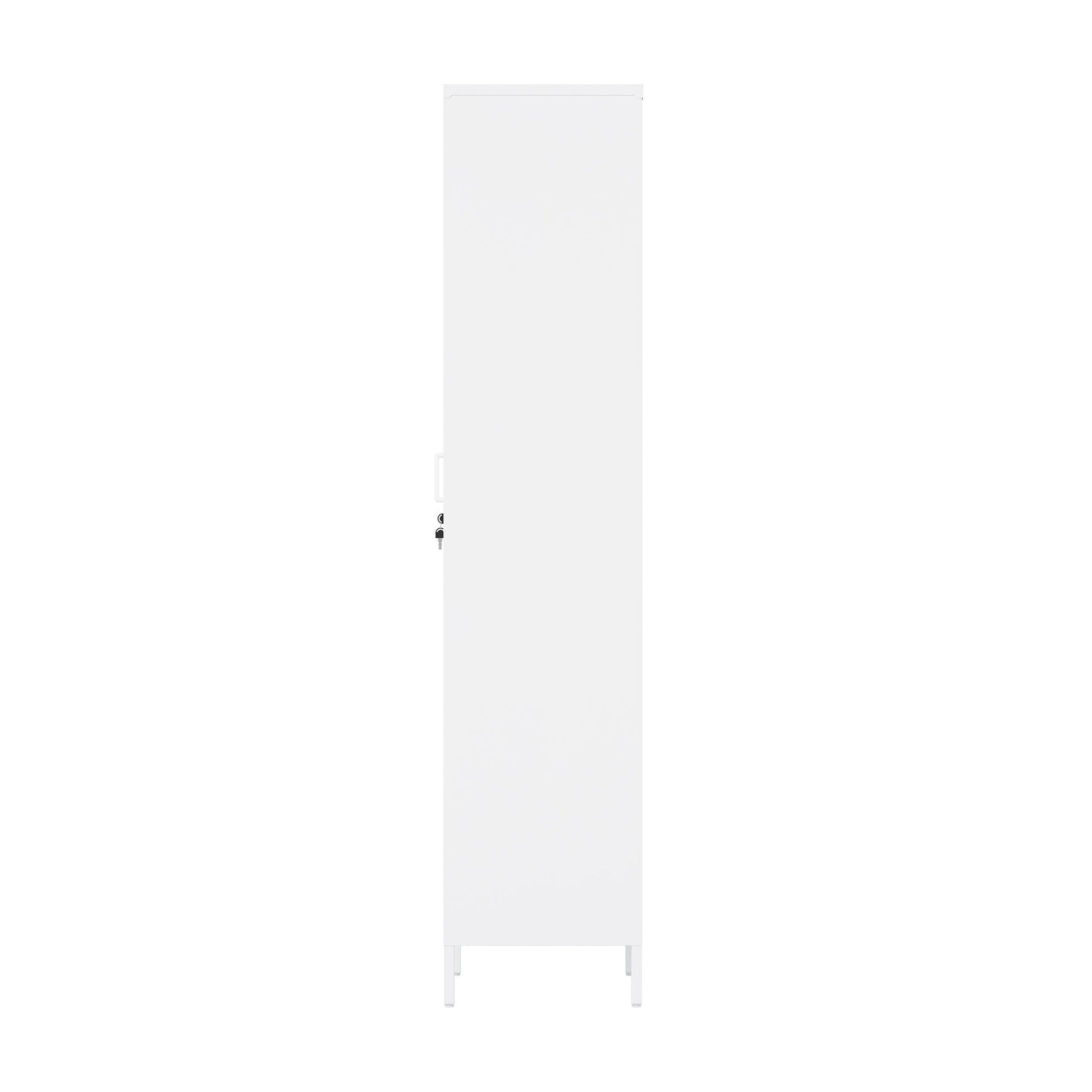 Naomi 15" Single Locker Storage Cabinet in White - Ornate Home