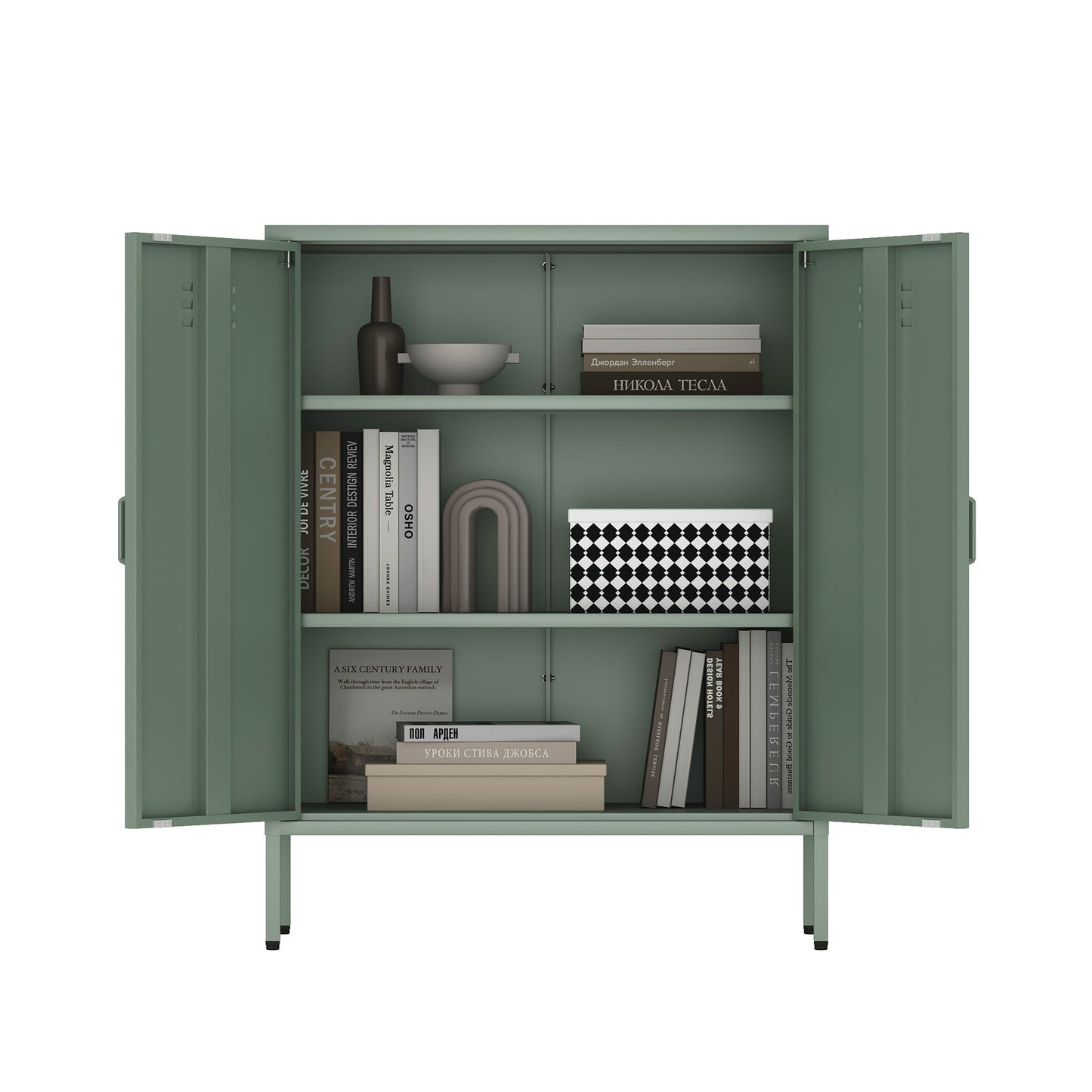Naomi 31.5" Accent Cabinet in Green - Ornate Home