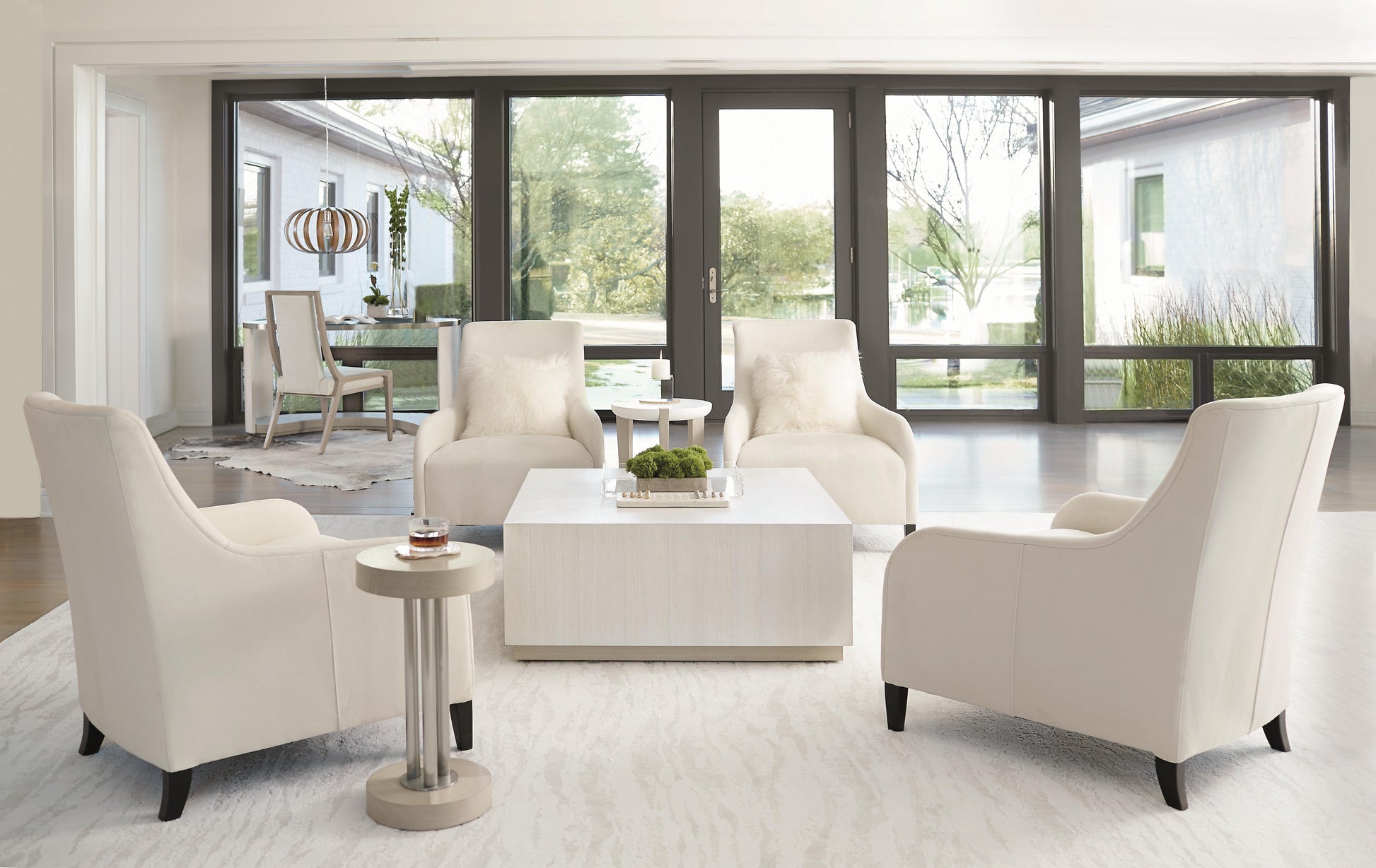 Naomi Grey Leather Chair - Ornate Home