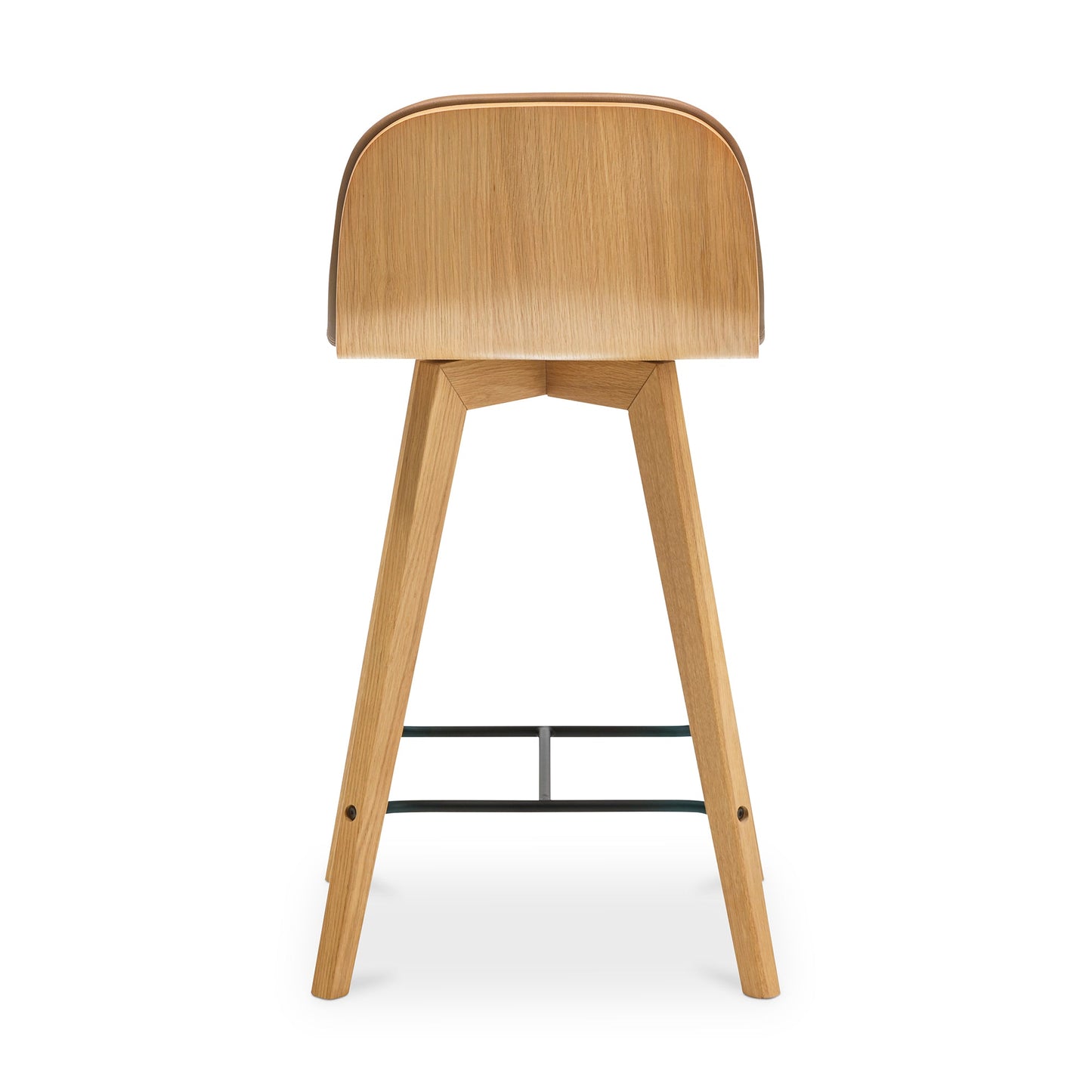 Napoli Brown Leather Counter Stool - Ornate Home