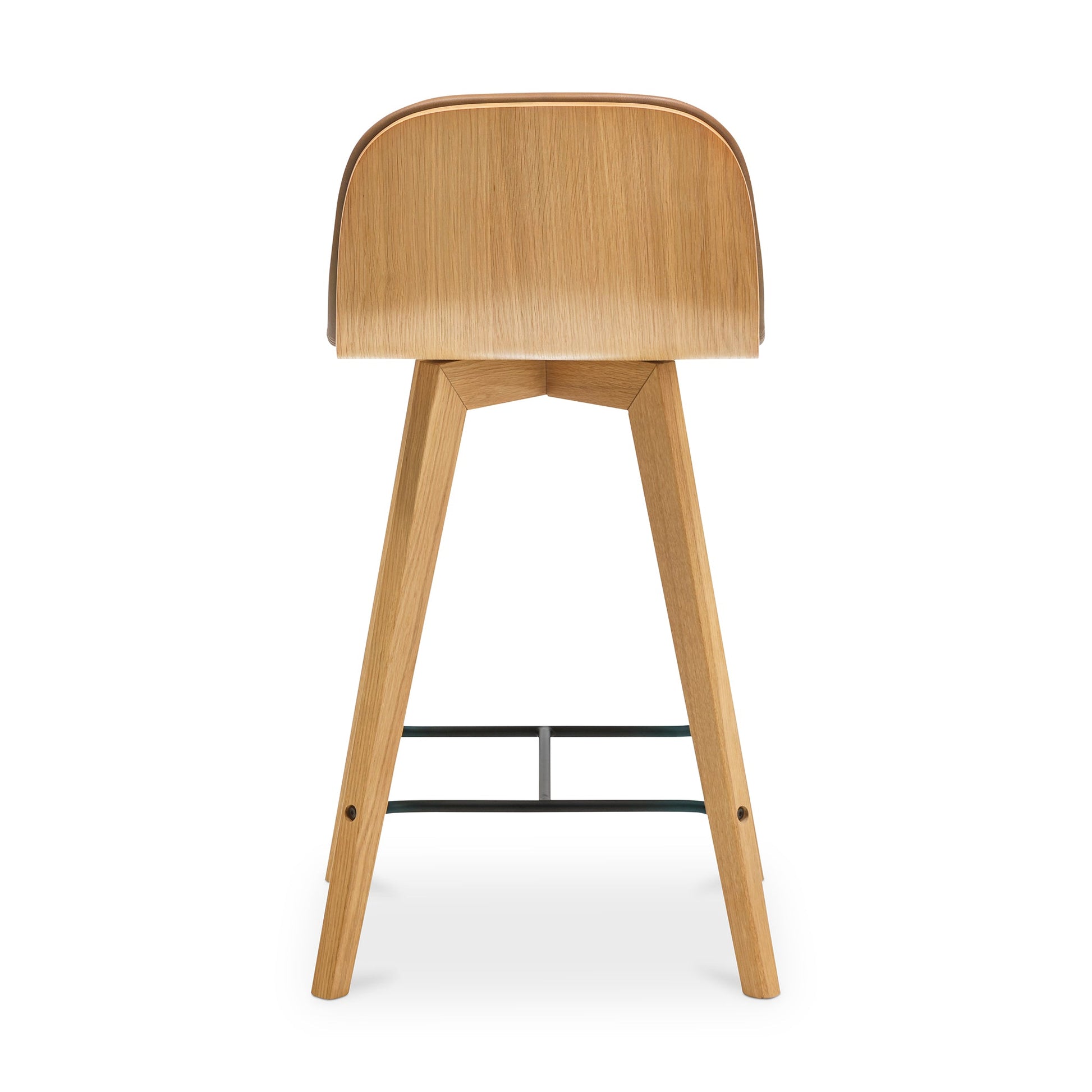 Napoli Brown Leather Counter Stool - Ornate Home