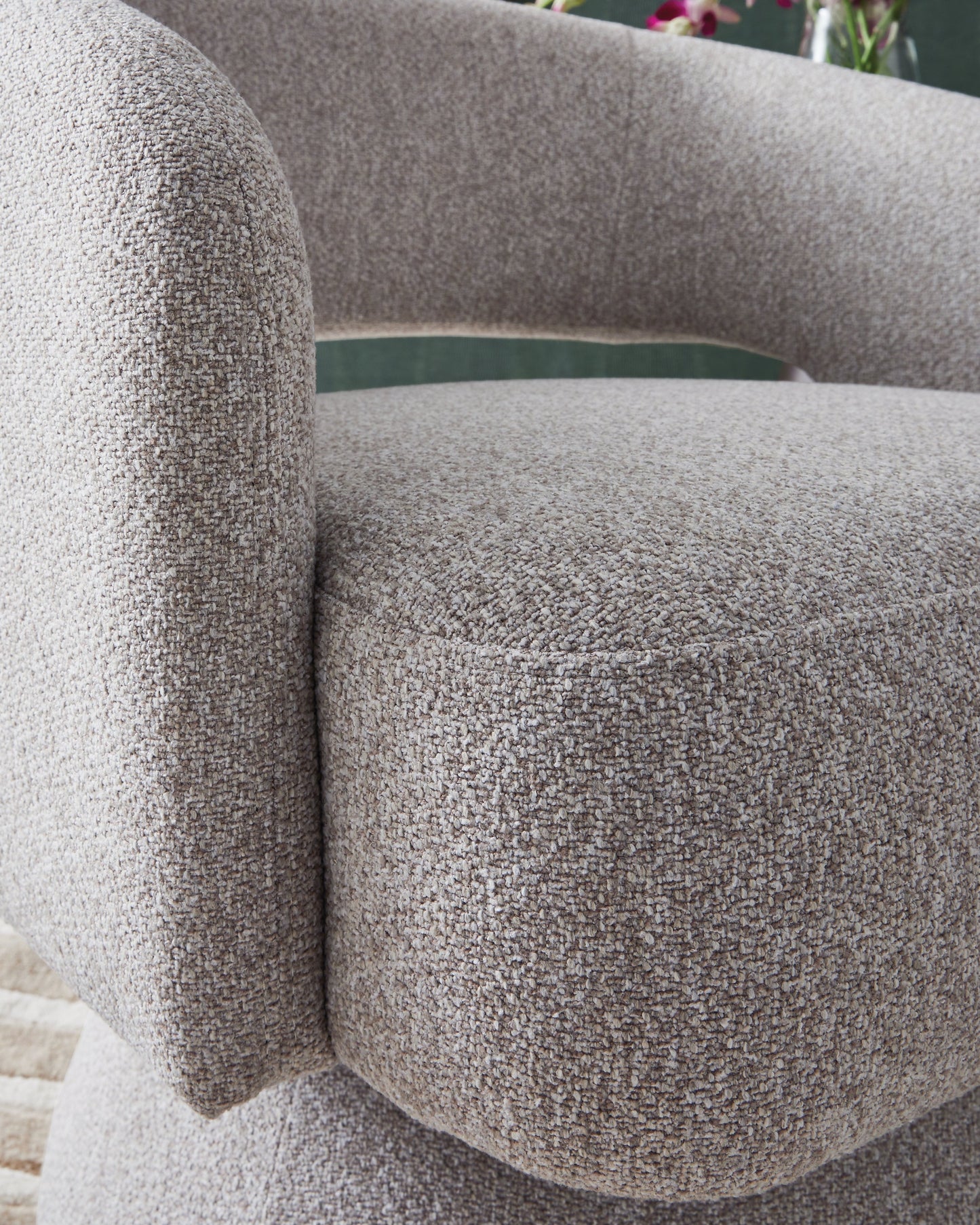 Nashkins Pebble Swivel Accent Chair- Viva Furn