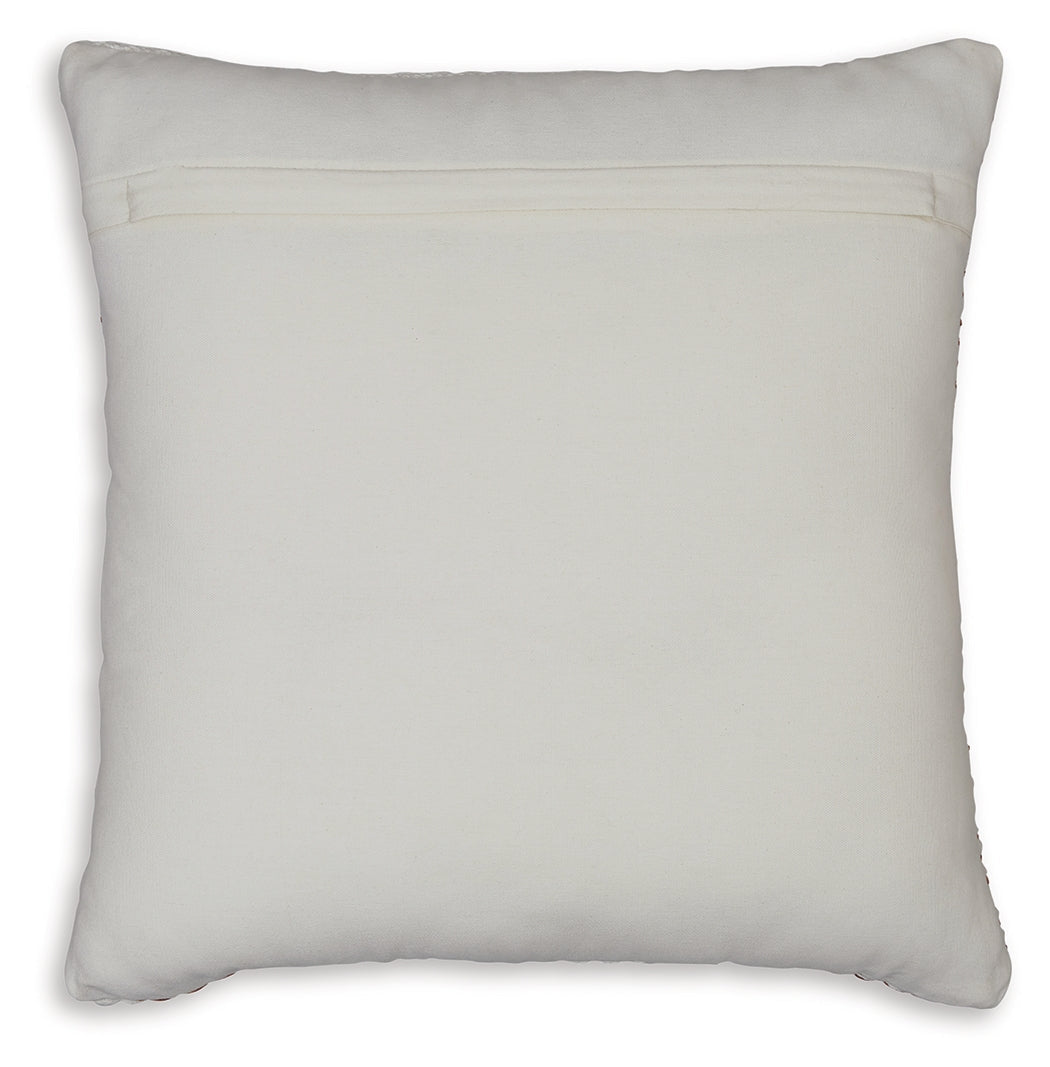 Nashlin White/Rust Pillow- Viva Furn