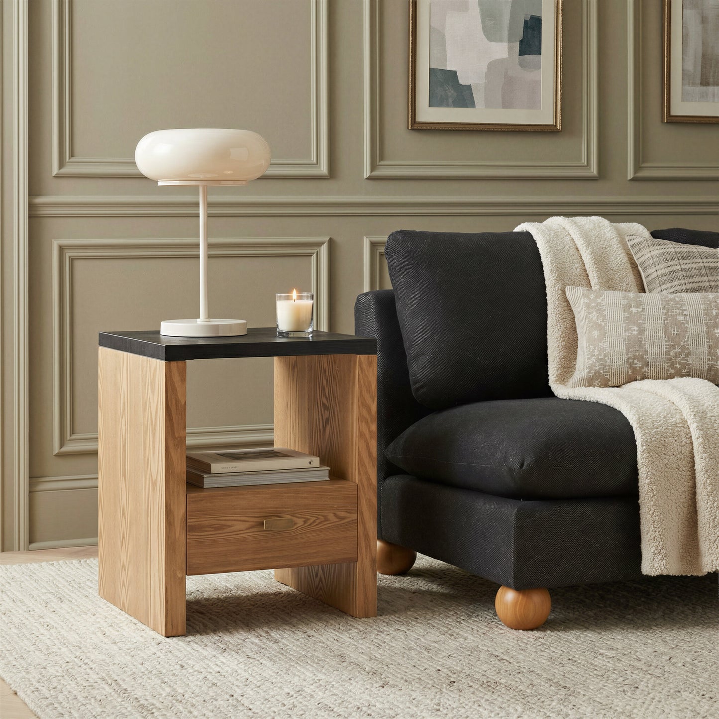 Natt Black Side Table - Ornate Home