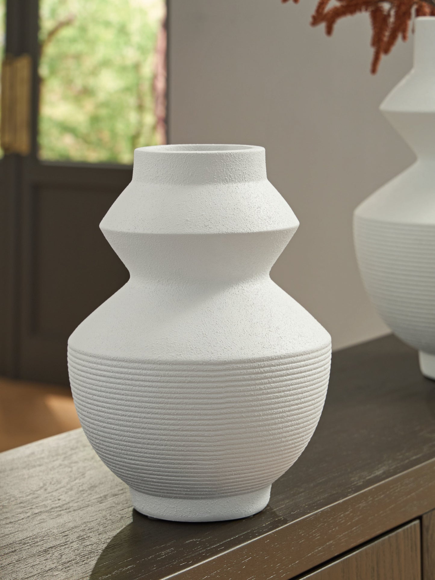 Naveen White Vase- Viva Furn