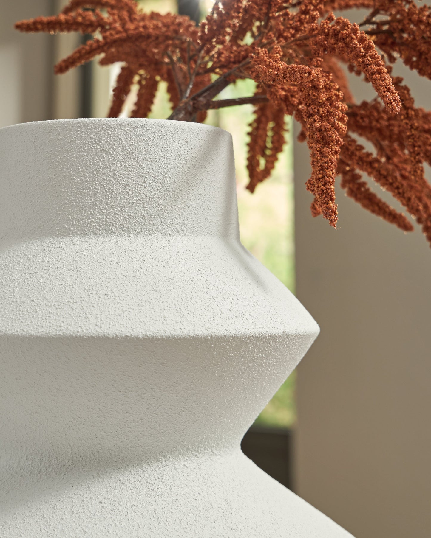 Naveen White Vase- Viva Furn