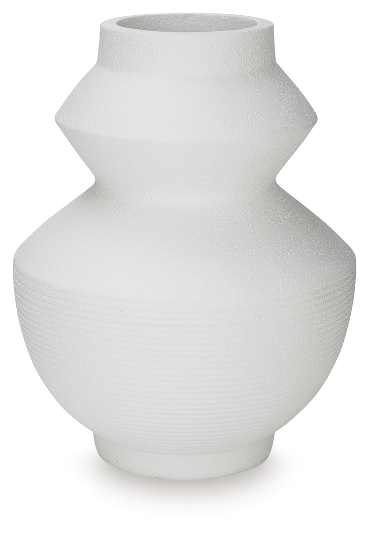 Naveen White Vase- Viva Furn