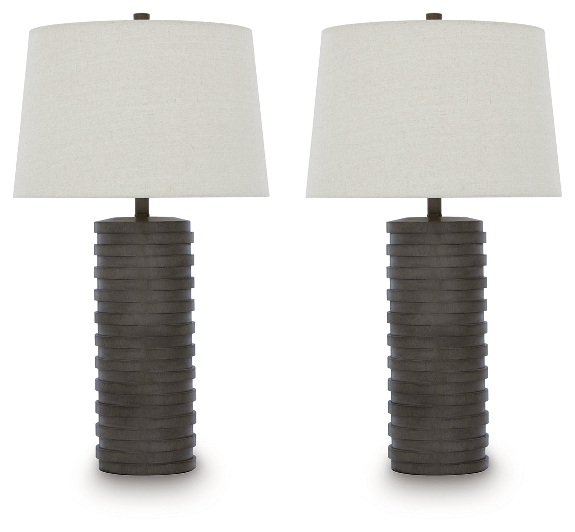 Neilett Antique Brown Table Lamp (Set of 2)- Viva Furn