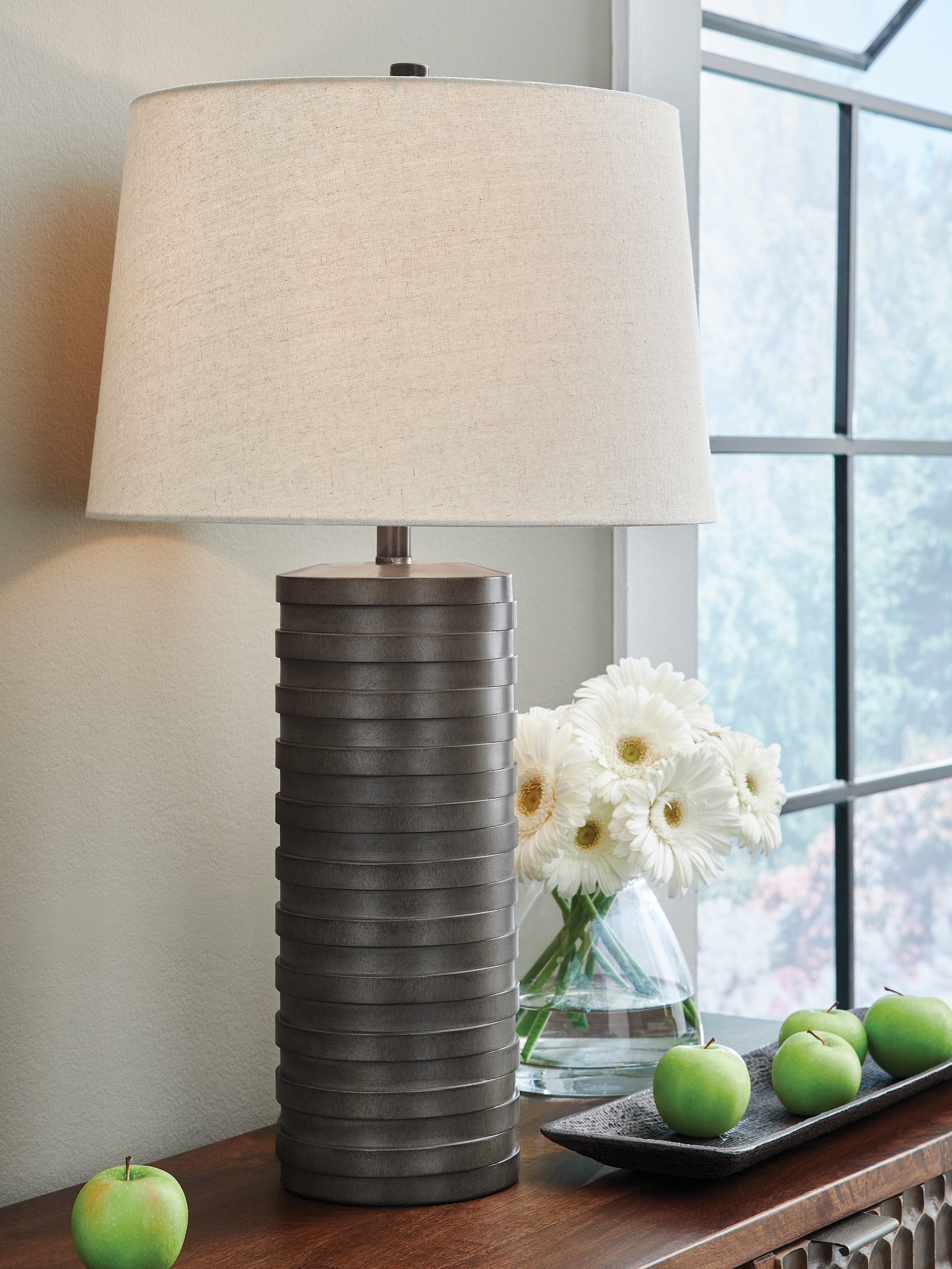 Neilett Antique Brown Table Lamp (Set of 2)- Viva Furn