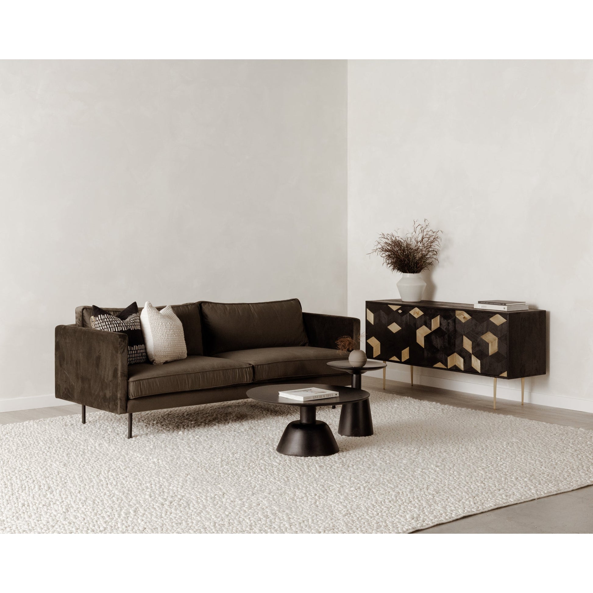 Nels Black Coffee Table - Ornate Home