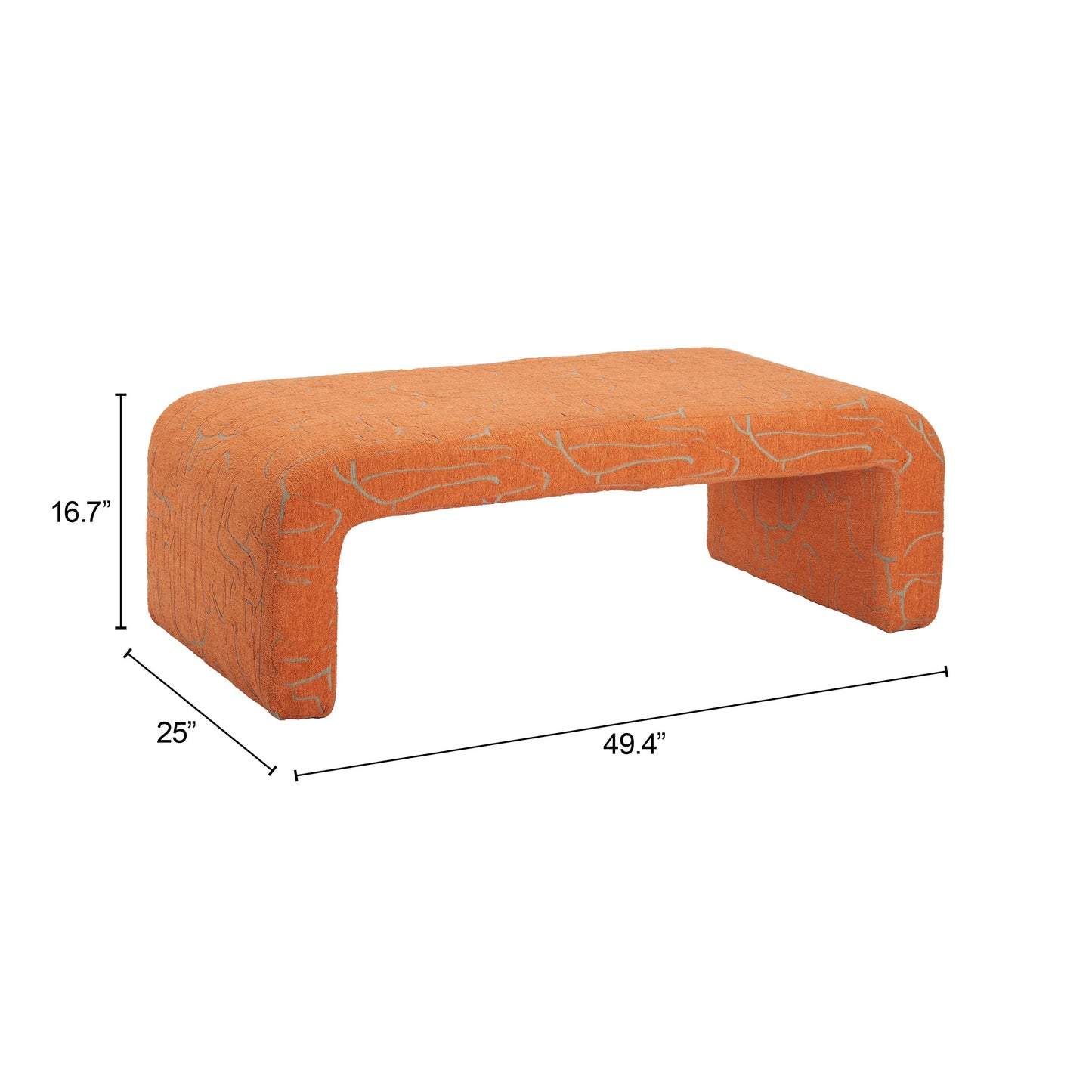 Nendo Orange Bench Abstract - Ornate Home