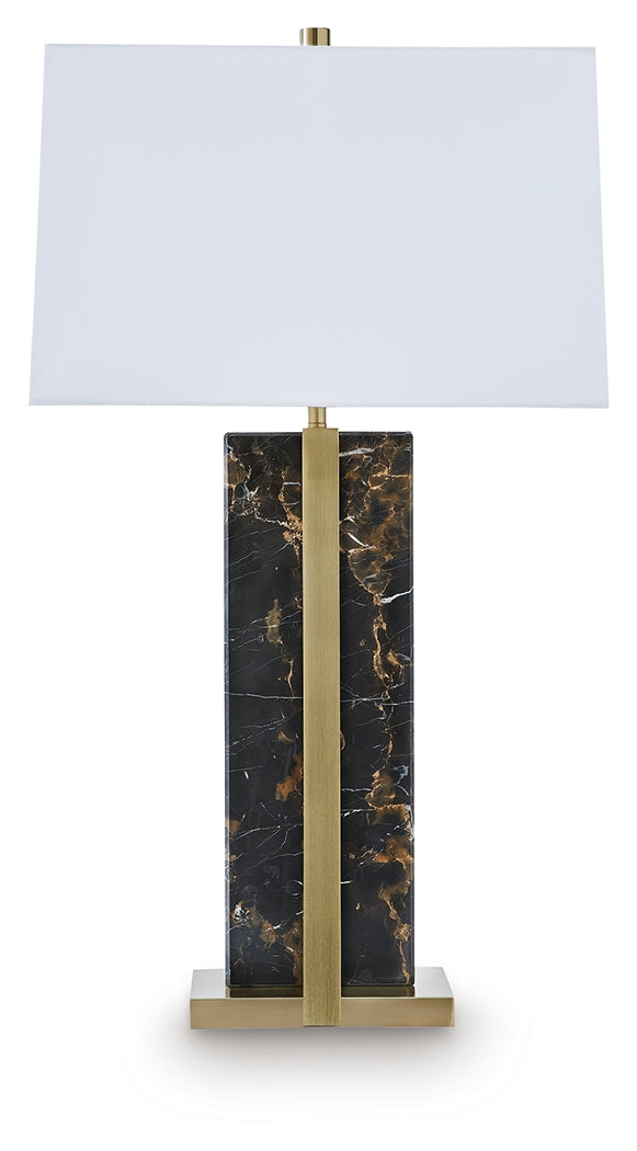 Neonish Black/Gold Table Lamp- Viva Furn