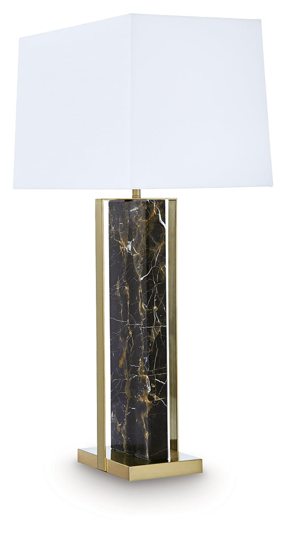 Neonish Black/Gold Table Lamp- Viva Furn