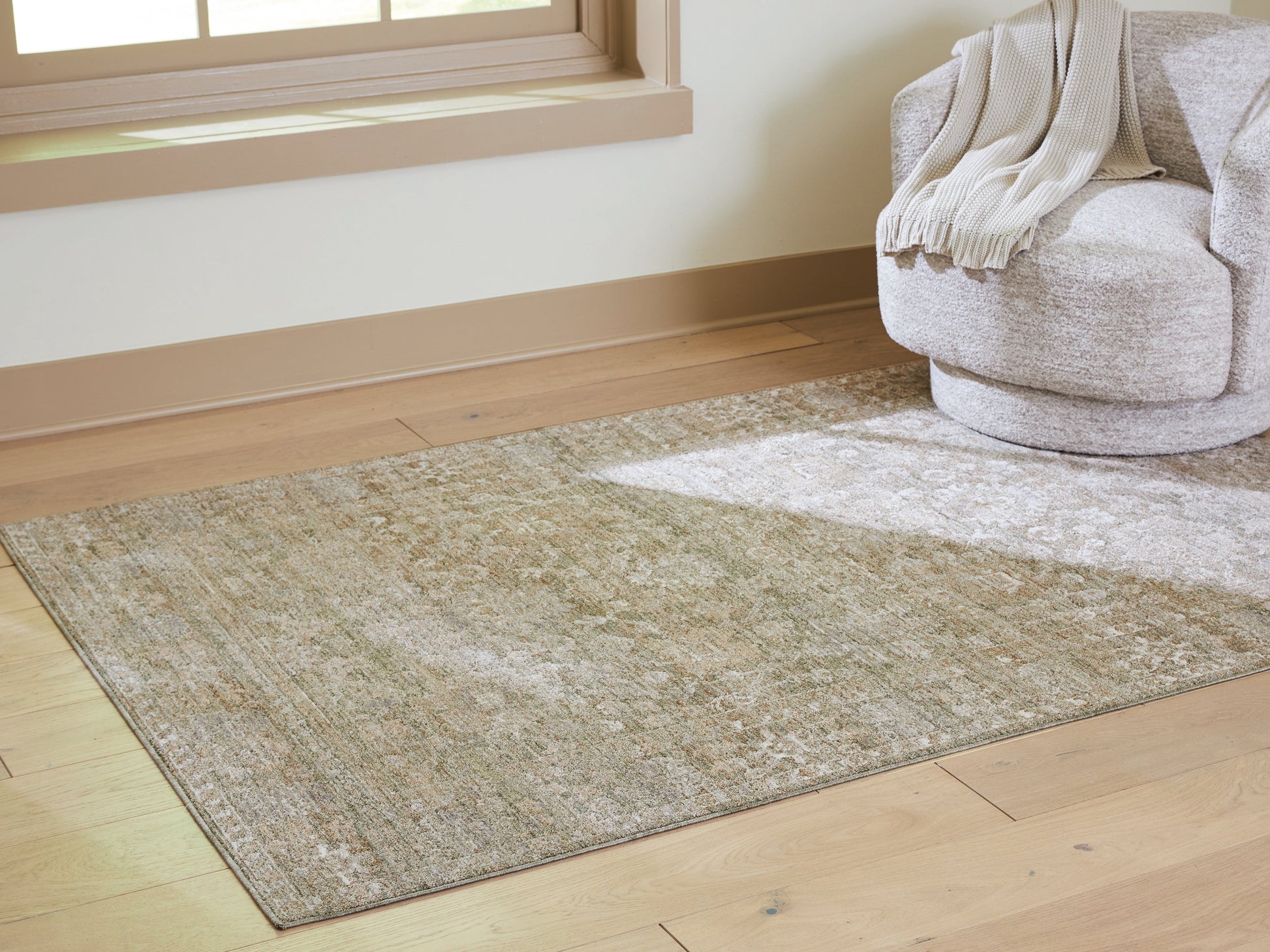 Neroham Gray/Brown/Cream Medium Rug- Viva Furn
