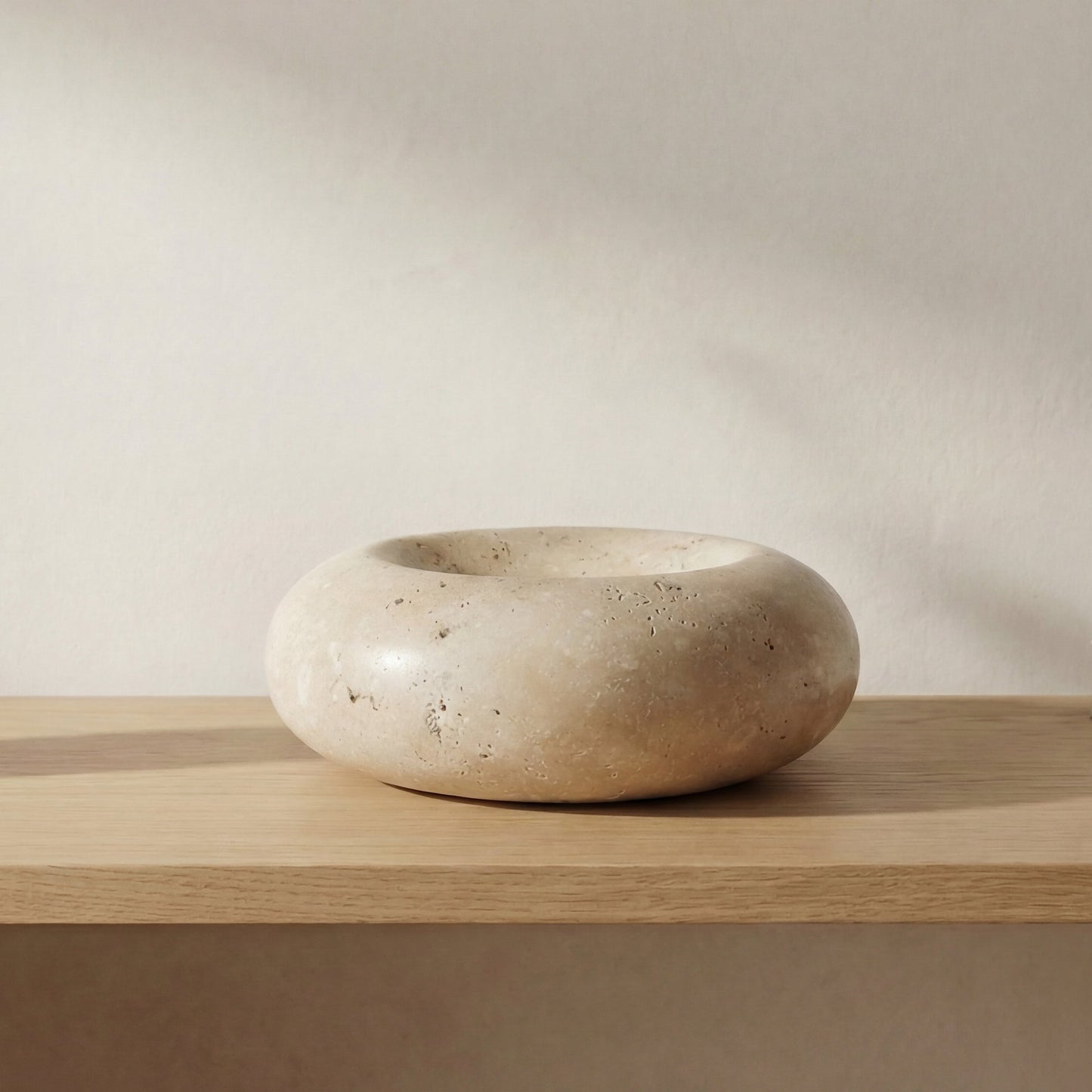 Neso Natural Travertine Catchall - Ornate Home