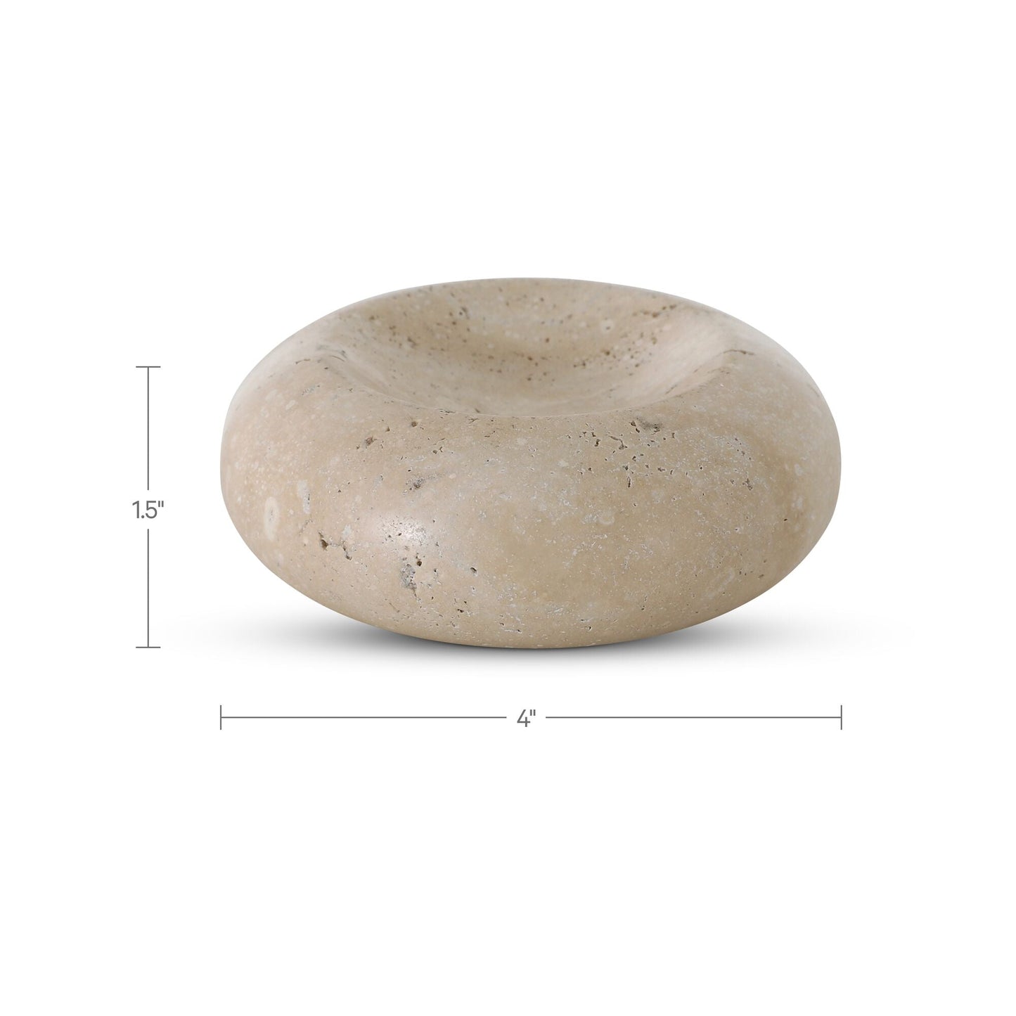Neso Natural Travertine Catchall - Ornate Home