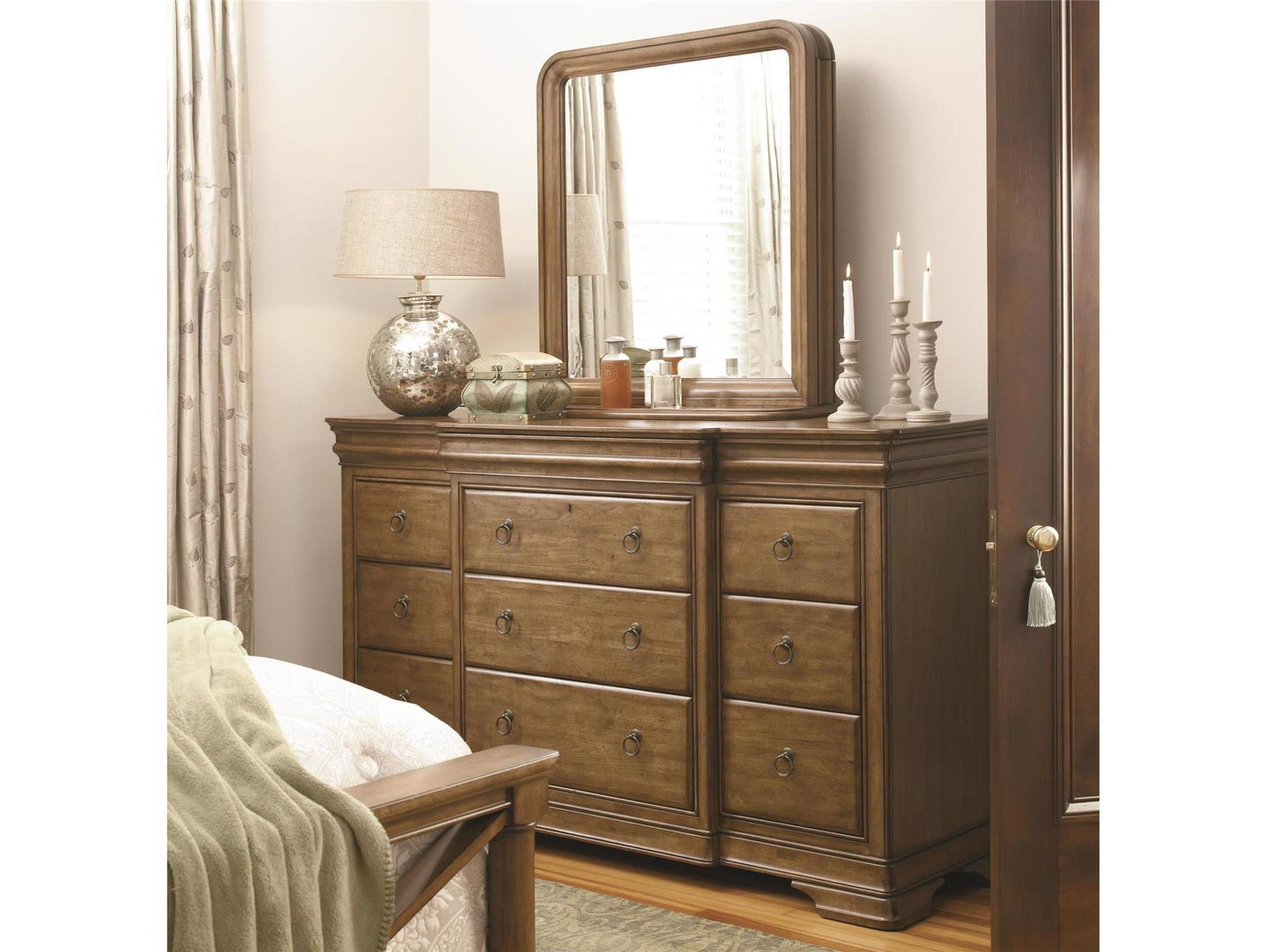 New Lou Cognac Vertical Storage Mirror - Ornate Home