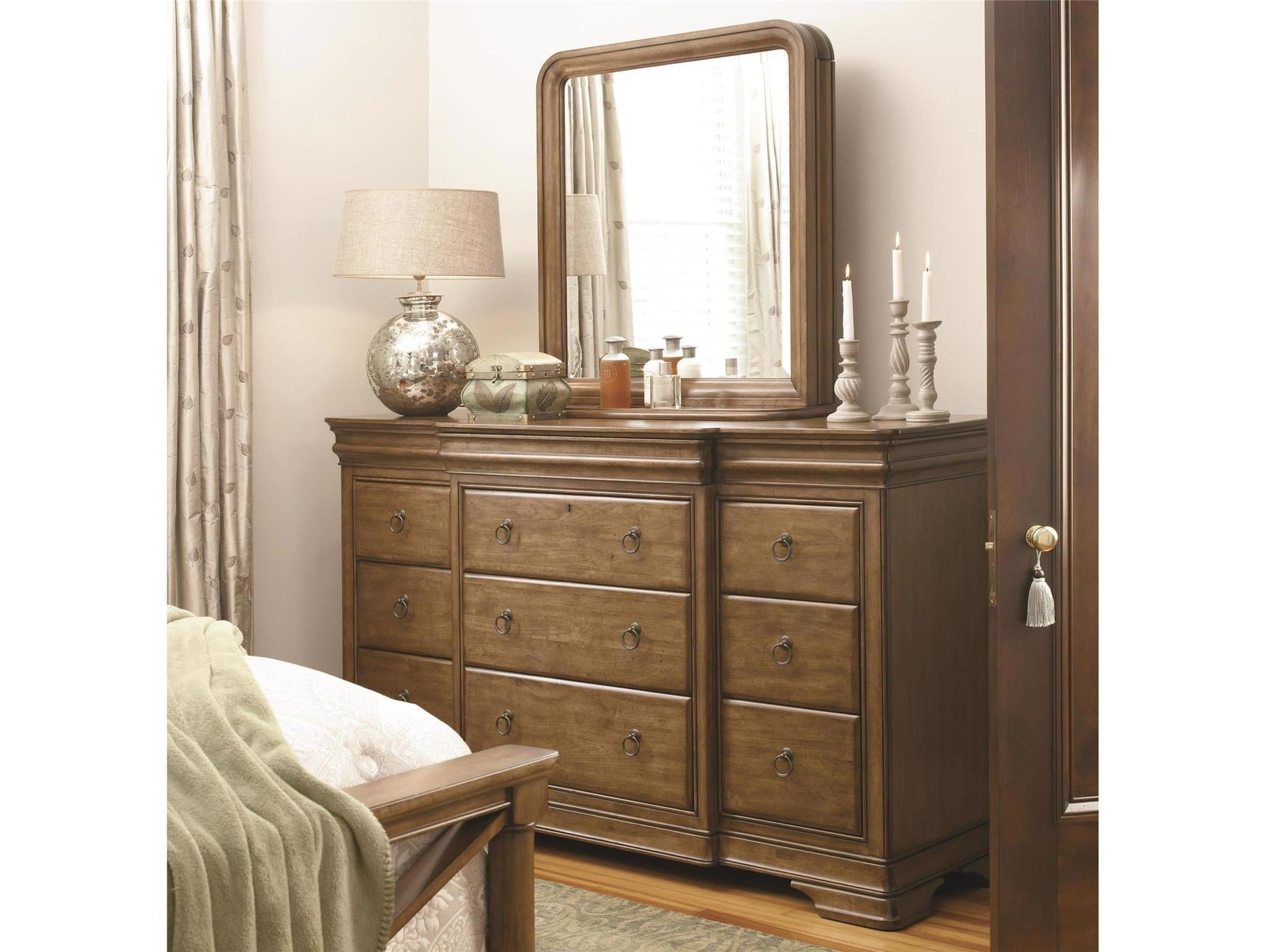 New Lou Cognac Vertical Storage Mirror - Ornate Home