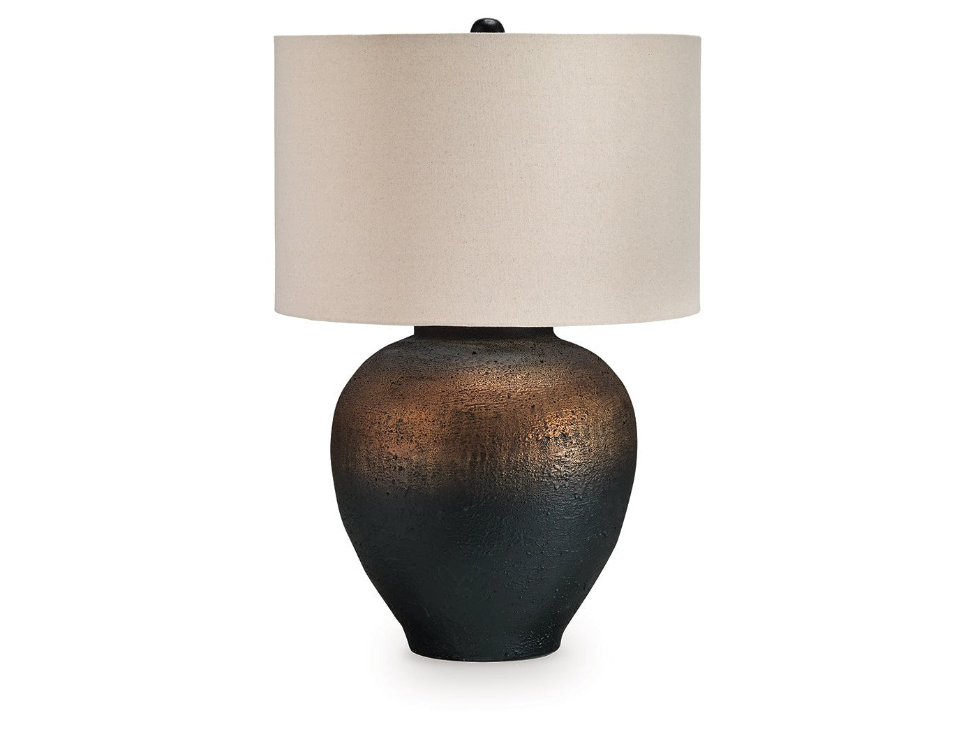 Newgerhard Brown/Black Metal Table Lamp (1/CN)- Viva Furn