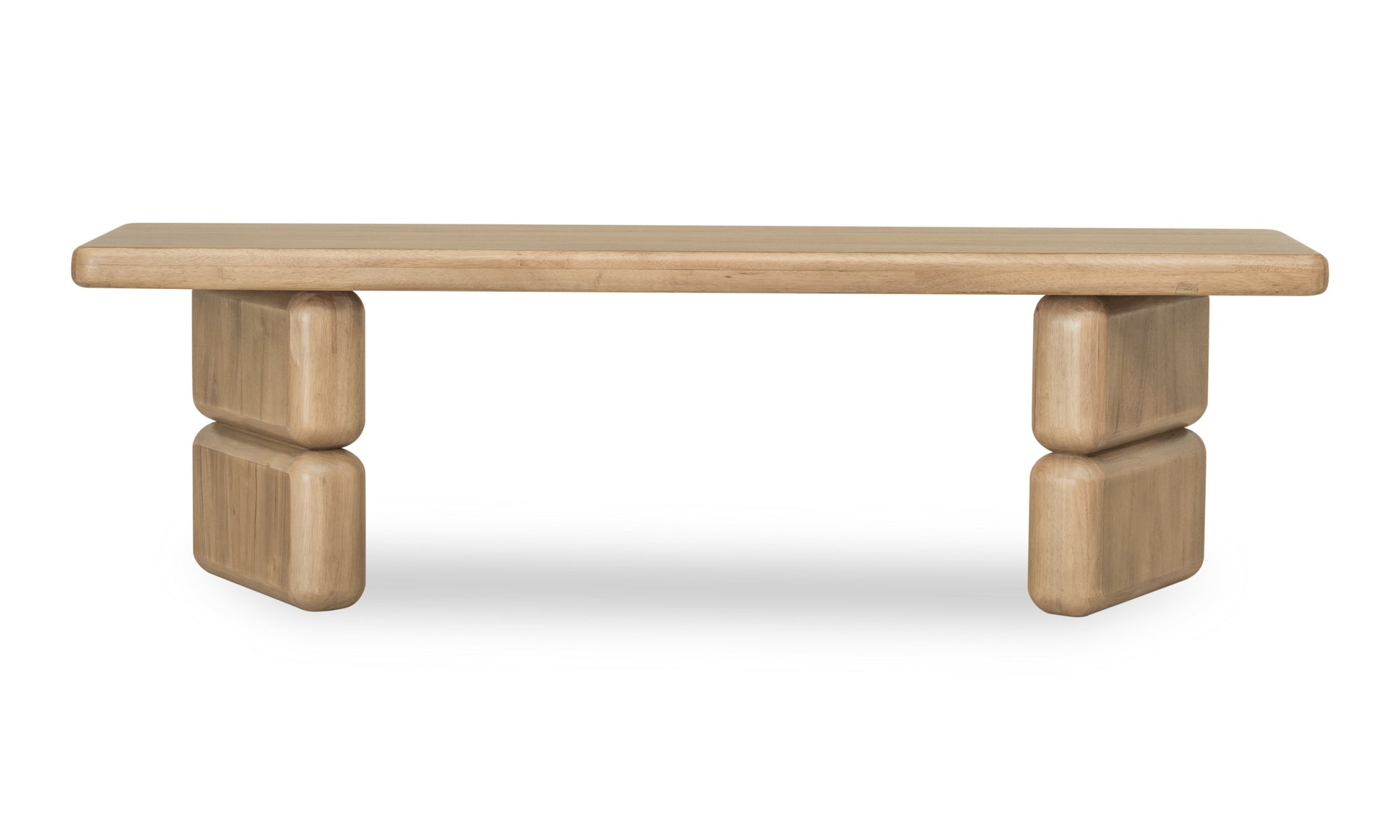 Nia Acacia Wood Dining Bench in Lioness - Ornate Home