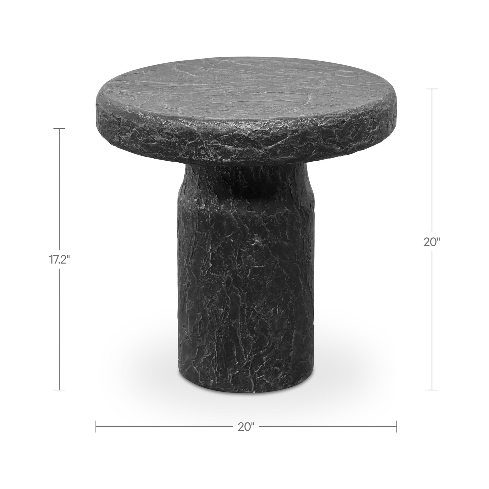 Nia Charcoal Outdoor Side Table - Ornate Home