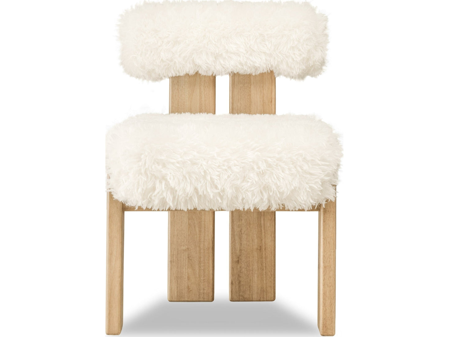Nia Sheepskin/Lioness Dining Accent Chair (Set of 2) - Ornate Home