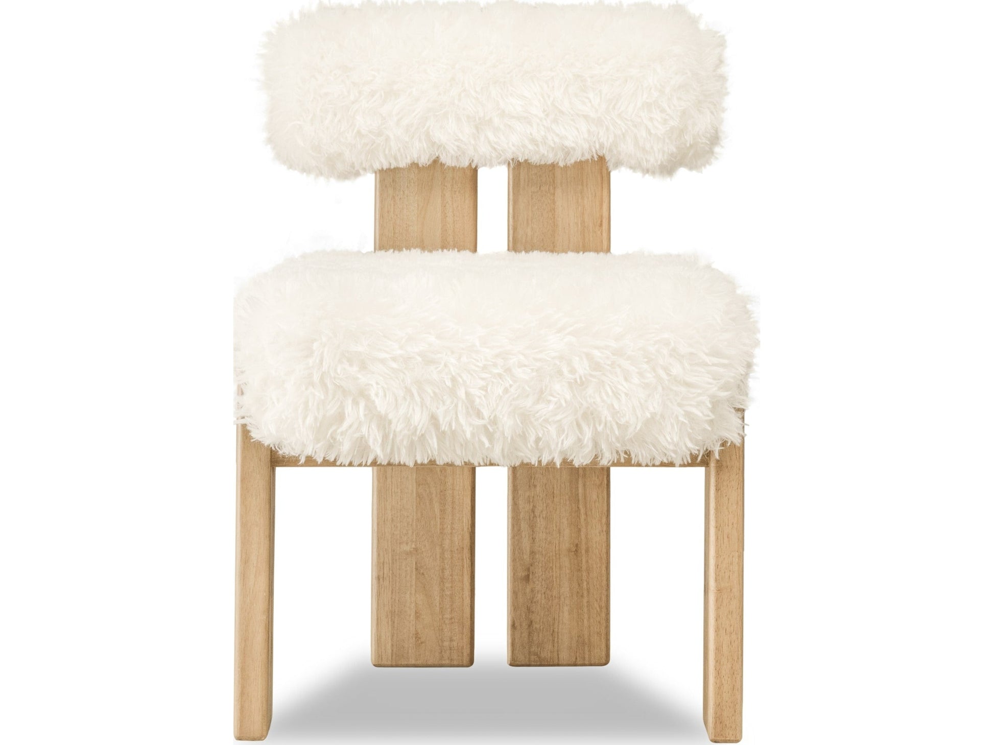 Nia Sheepskin/Lioness Dining Accent Chair (Set of 2) - Ornate Home