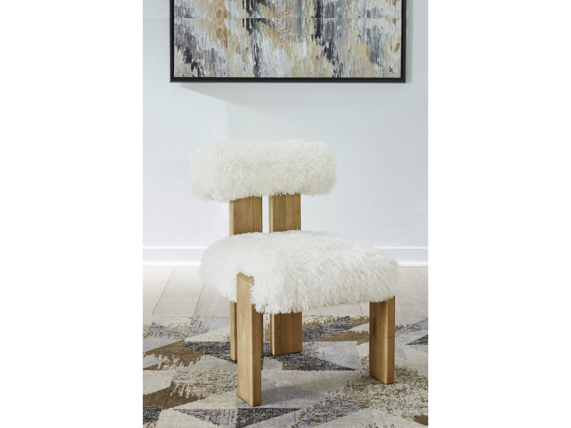 Nia Sheepskin/Lioness Dining Accent Chair (Set of 2) - Ornate Home