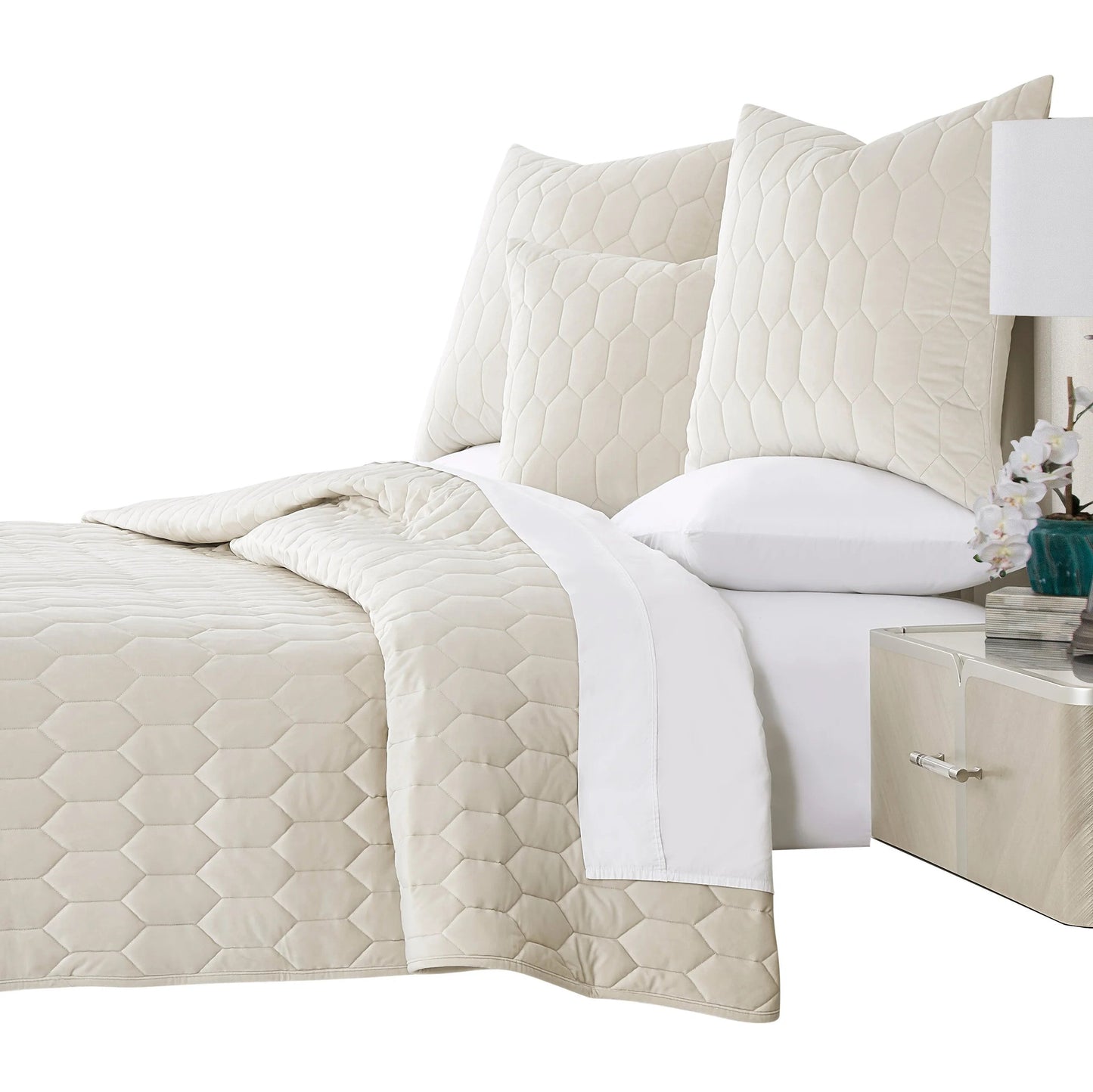Niagara Sand Quilt Set - Ornate Home