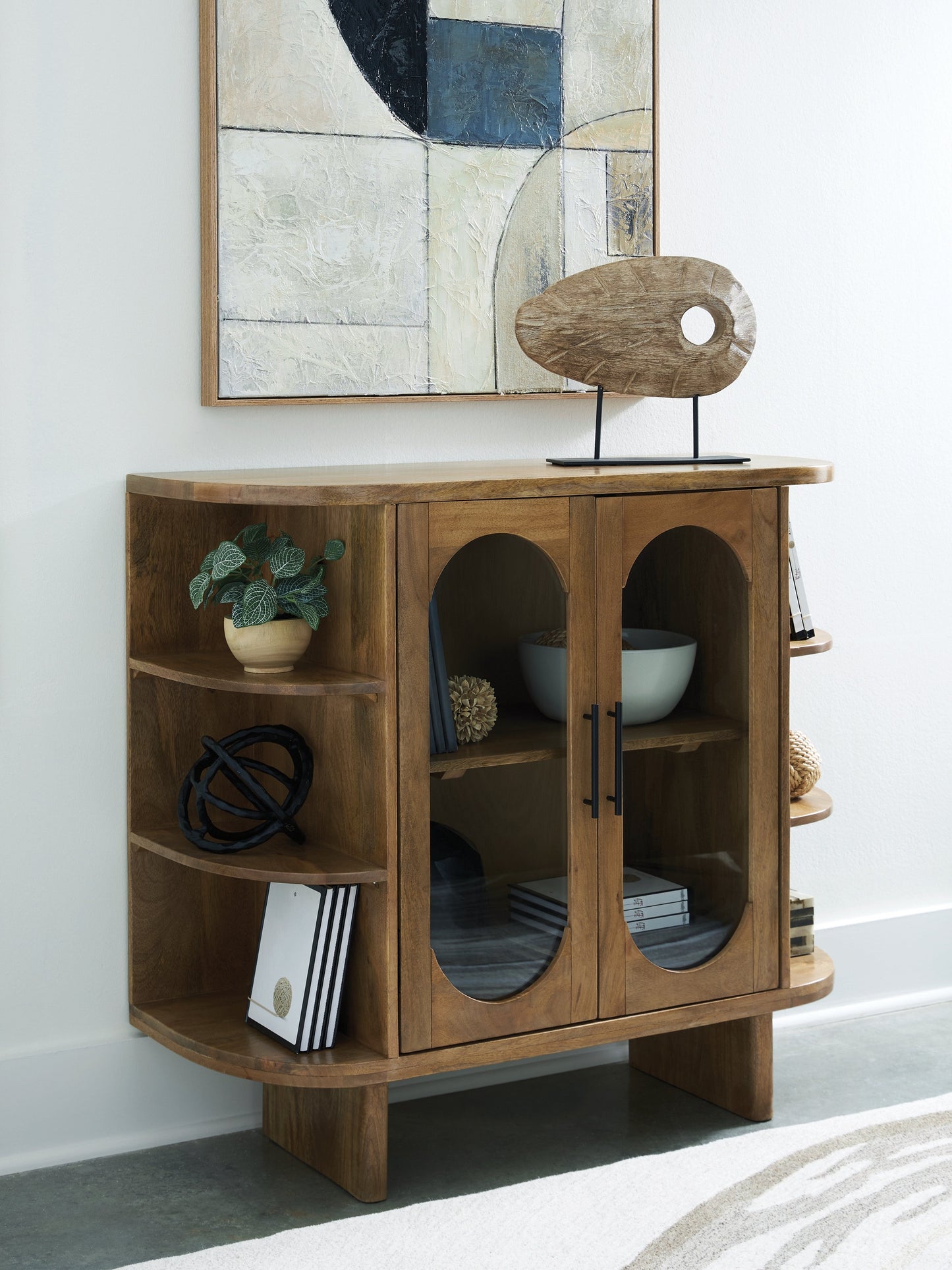 Niall Light Brown Accent Cabinet- Viva Furn