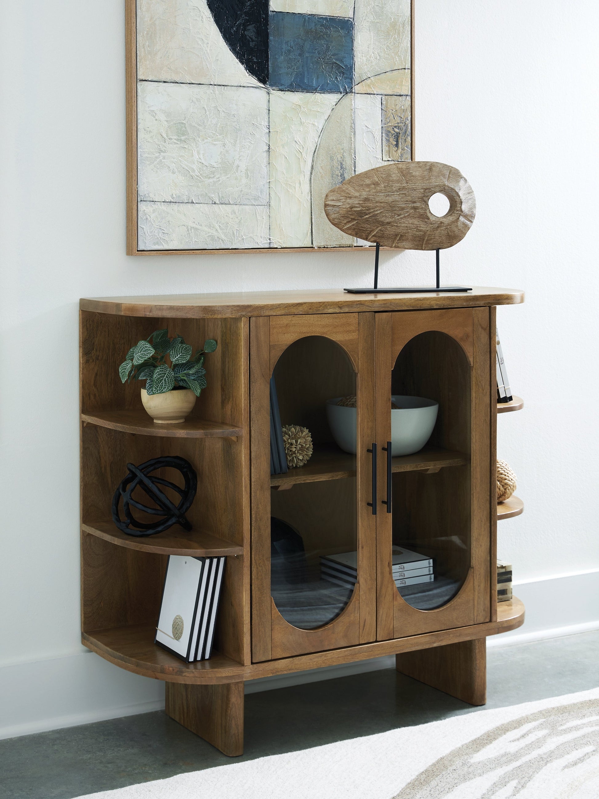 Niall Light Brown Accent Cabinet- Viva Furn