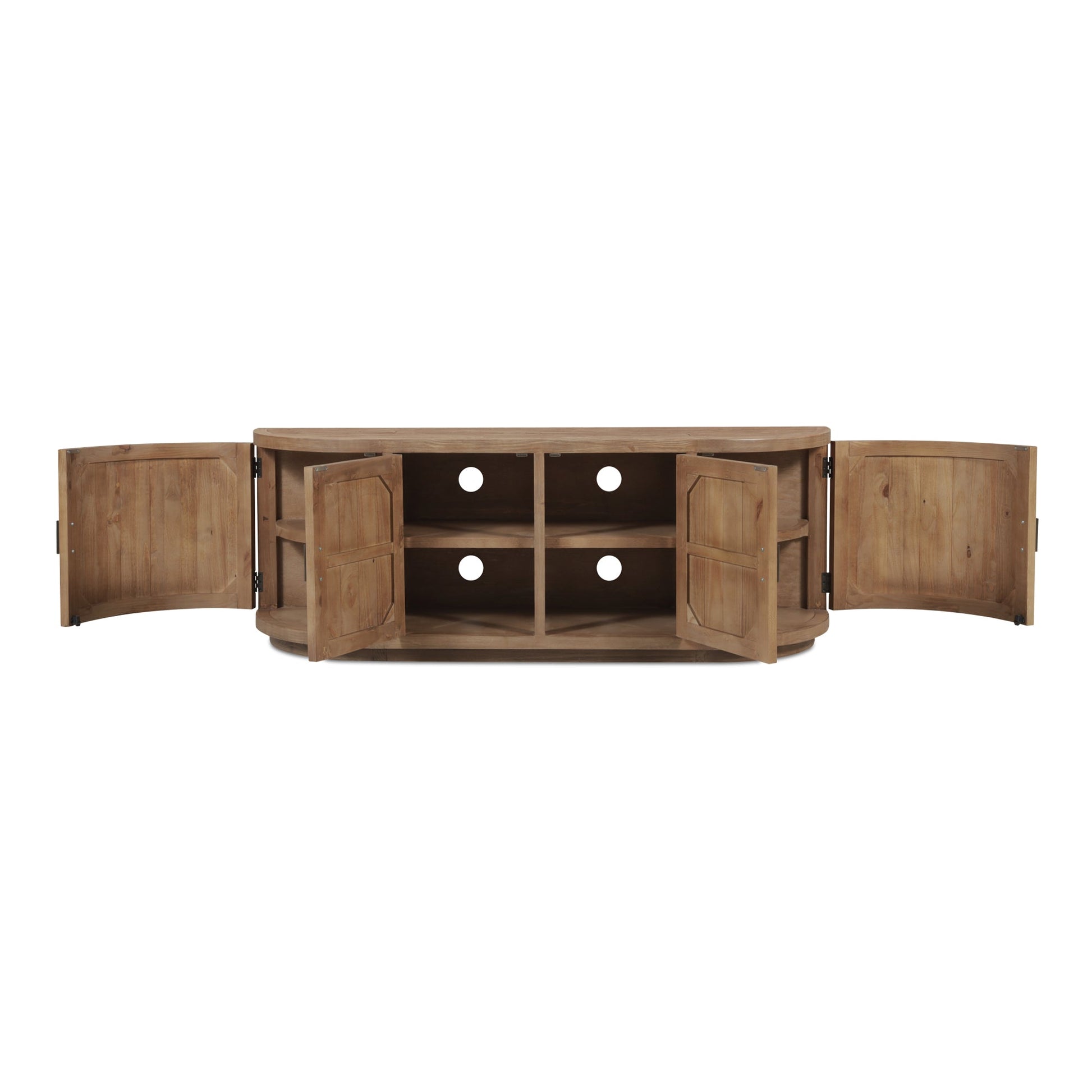Nicola Natural Media Cabinet - Ornate Home