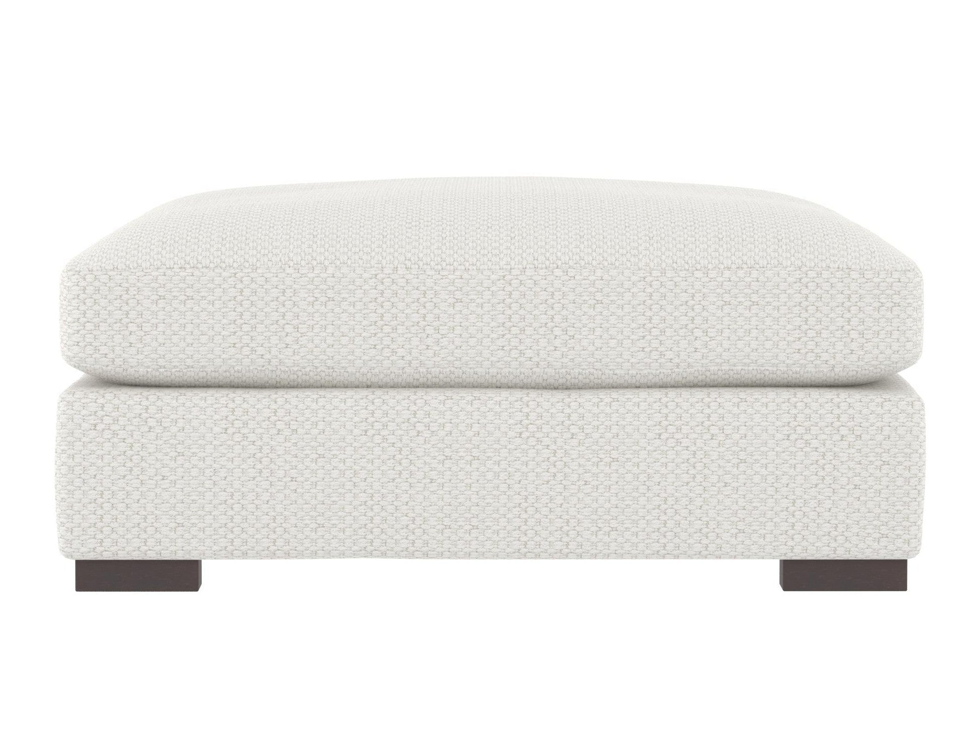 Nicolette White/Cream Fabric Ottoman - Ornate Home